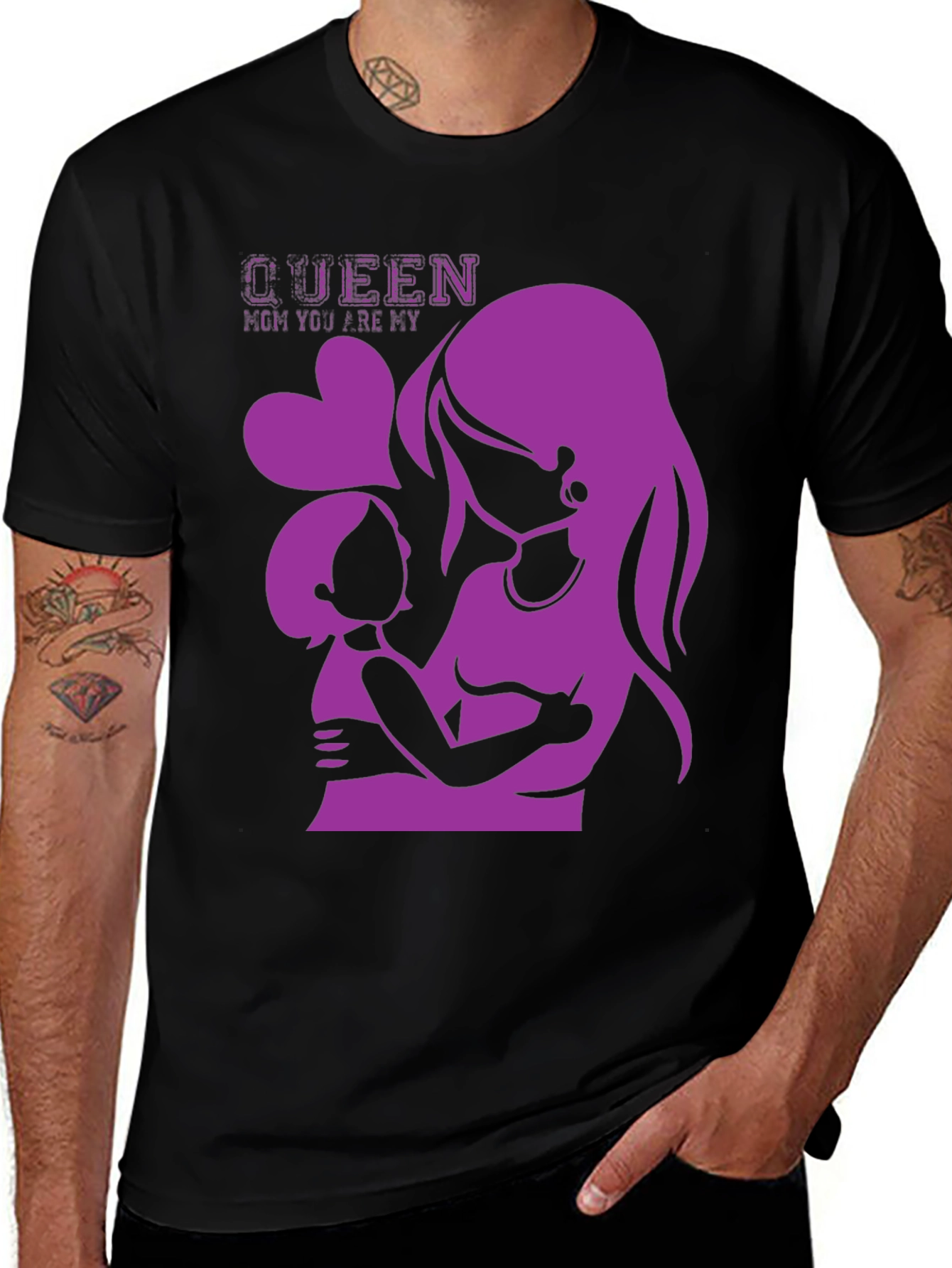 Queen Mom Graphic Tee - Mother & Child Love
