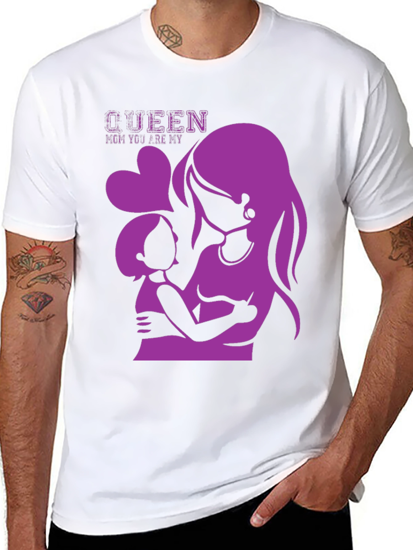 Queen Mom Graphic Tee - Mother & Child Love