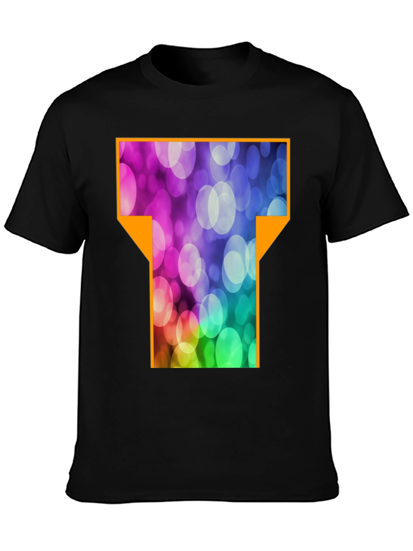 Abstract T-Shirt - Black Cotton Blend