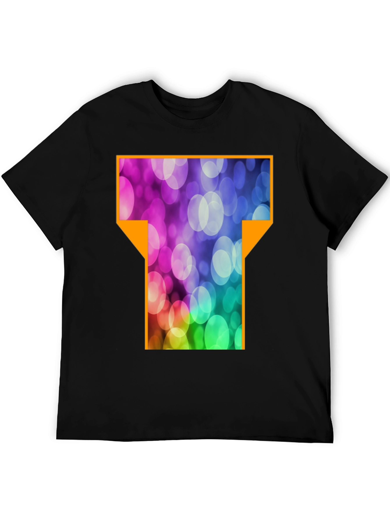 Abstract T-Shirt - Black Cotton Blend