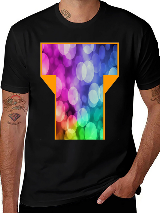 Abstract T-Shirt - Black Cotton Blend