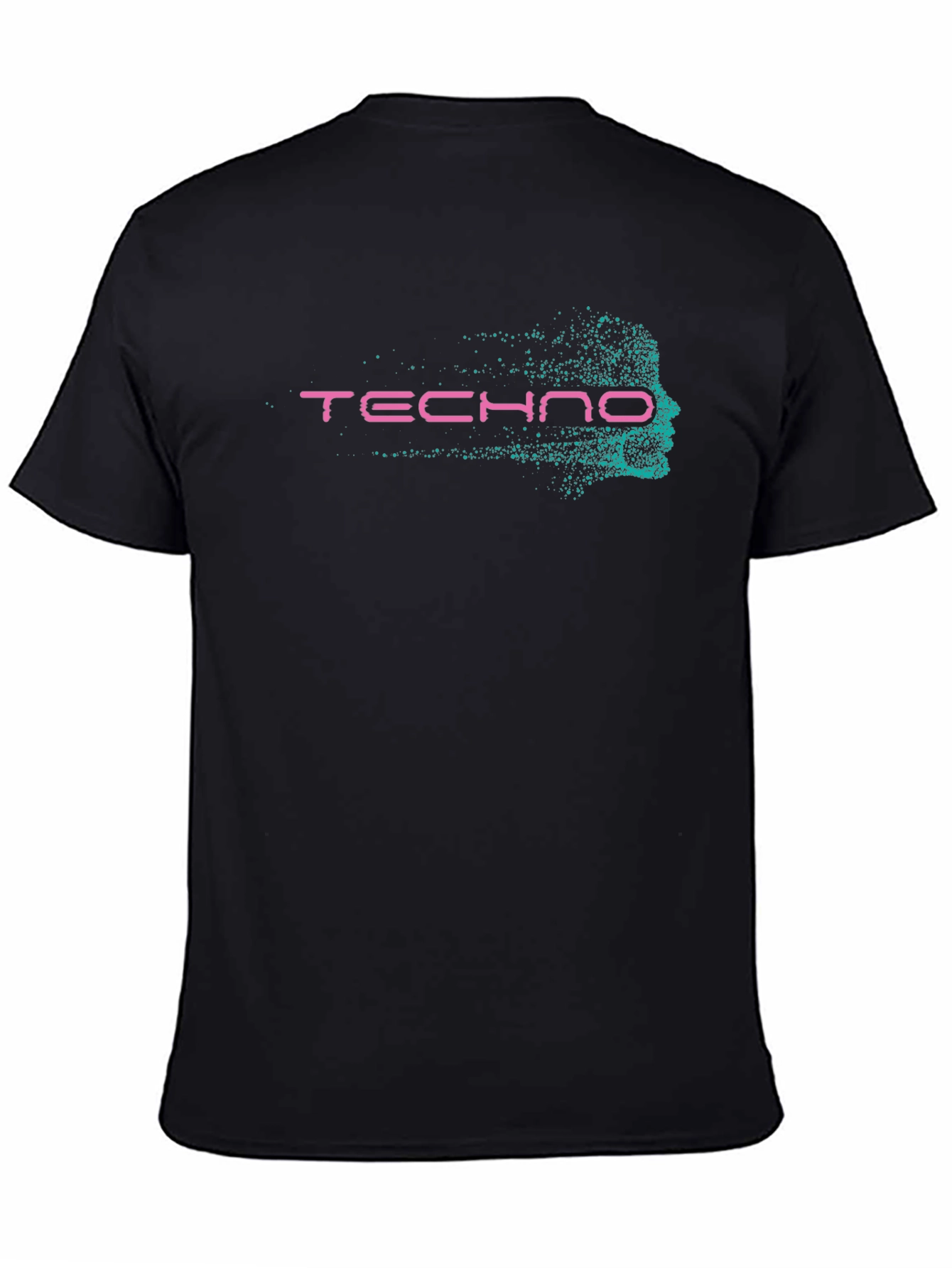 Techno Face Graphic T-Shirt - Black