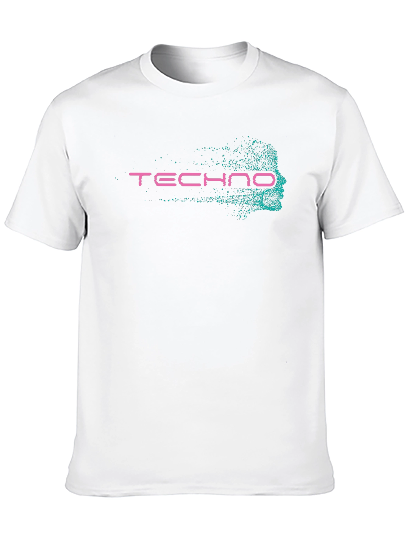 Techno Face Graphic T-Shirt - Black