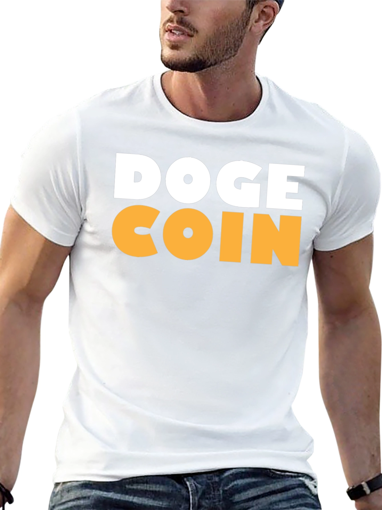 Doge Coin Graphic T-Shirt - Black