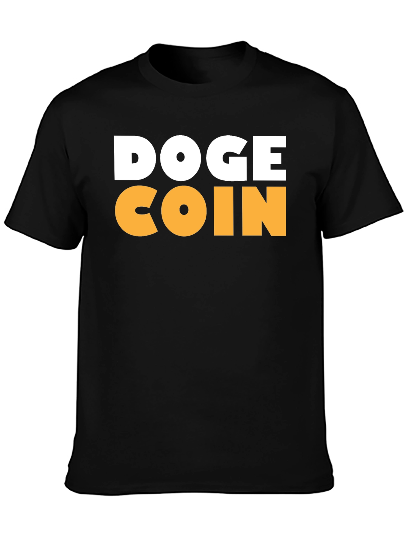 Doge Coin Graphic T-Shirt - Black