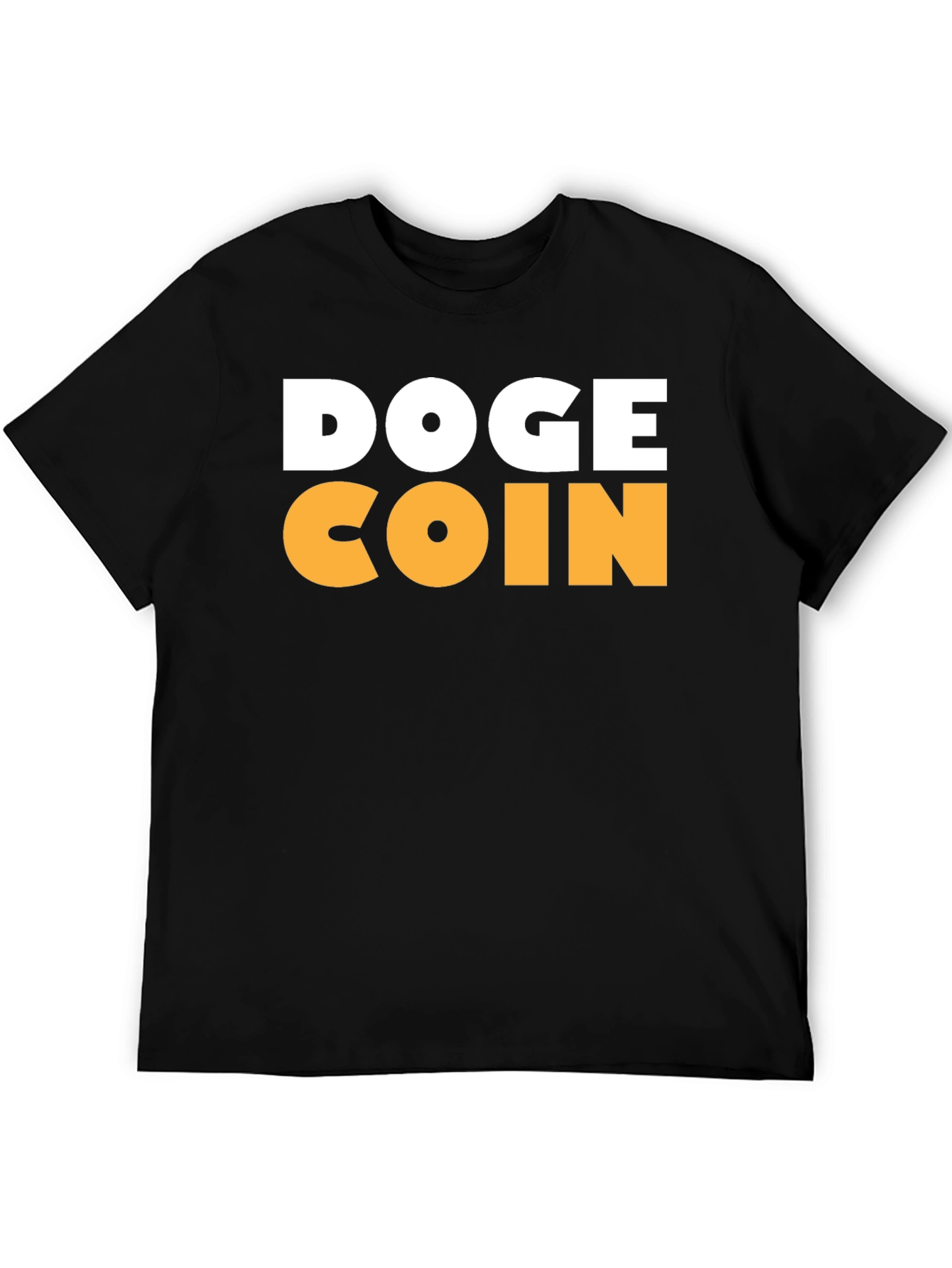 Doge Coin Graphic T-Shirt - Black