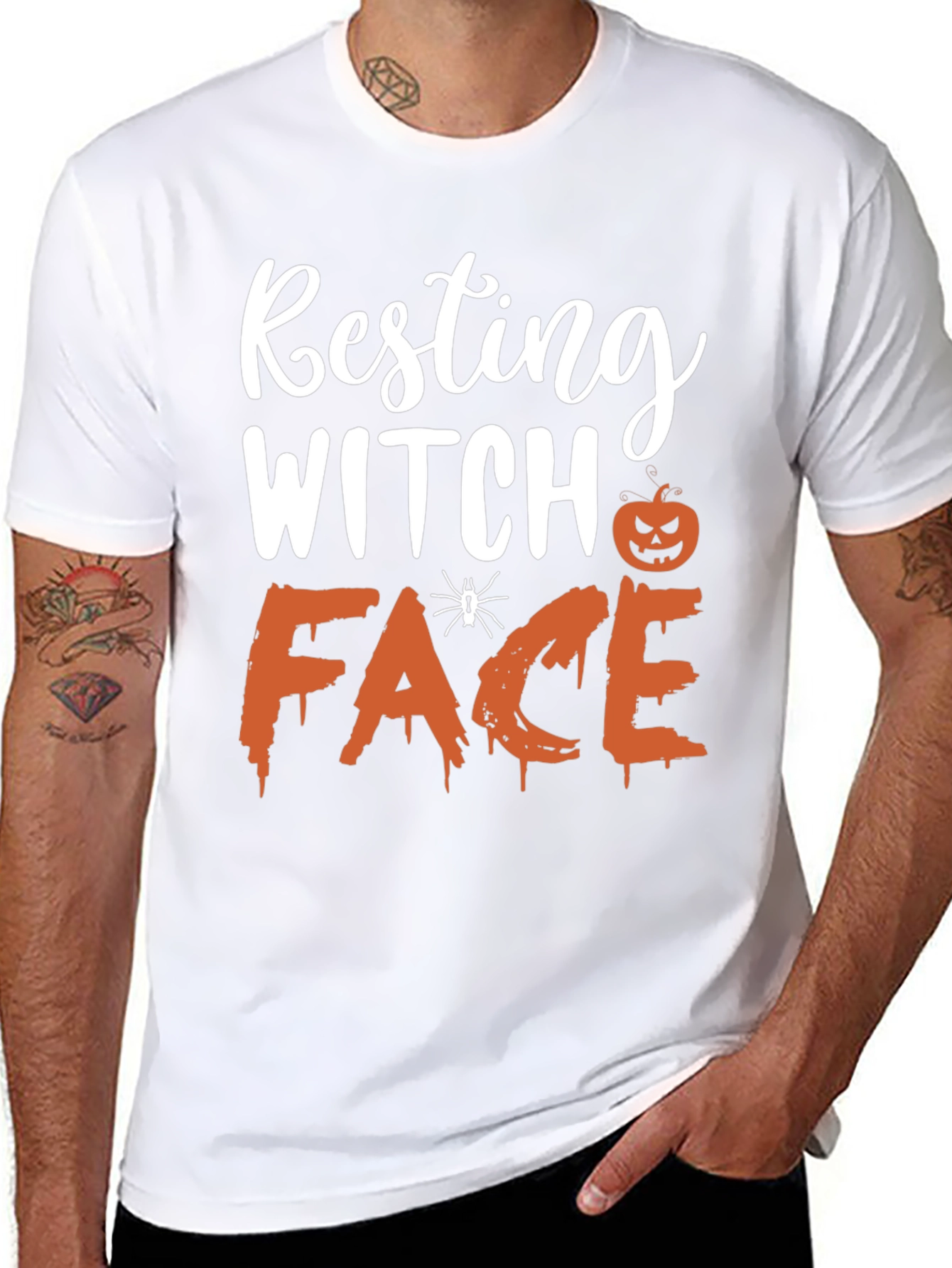 Resting Witch Face Halloween T-Shirt