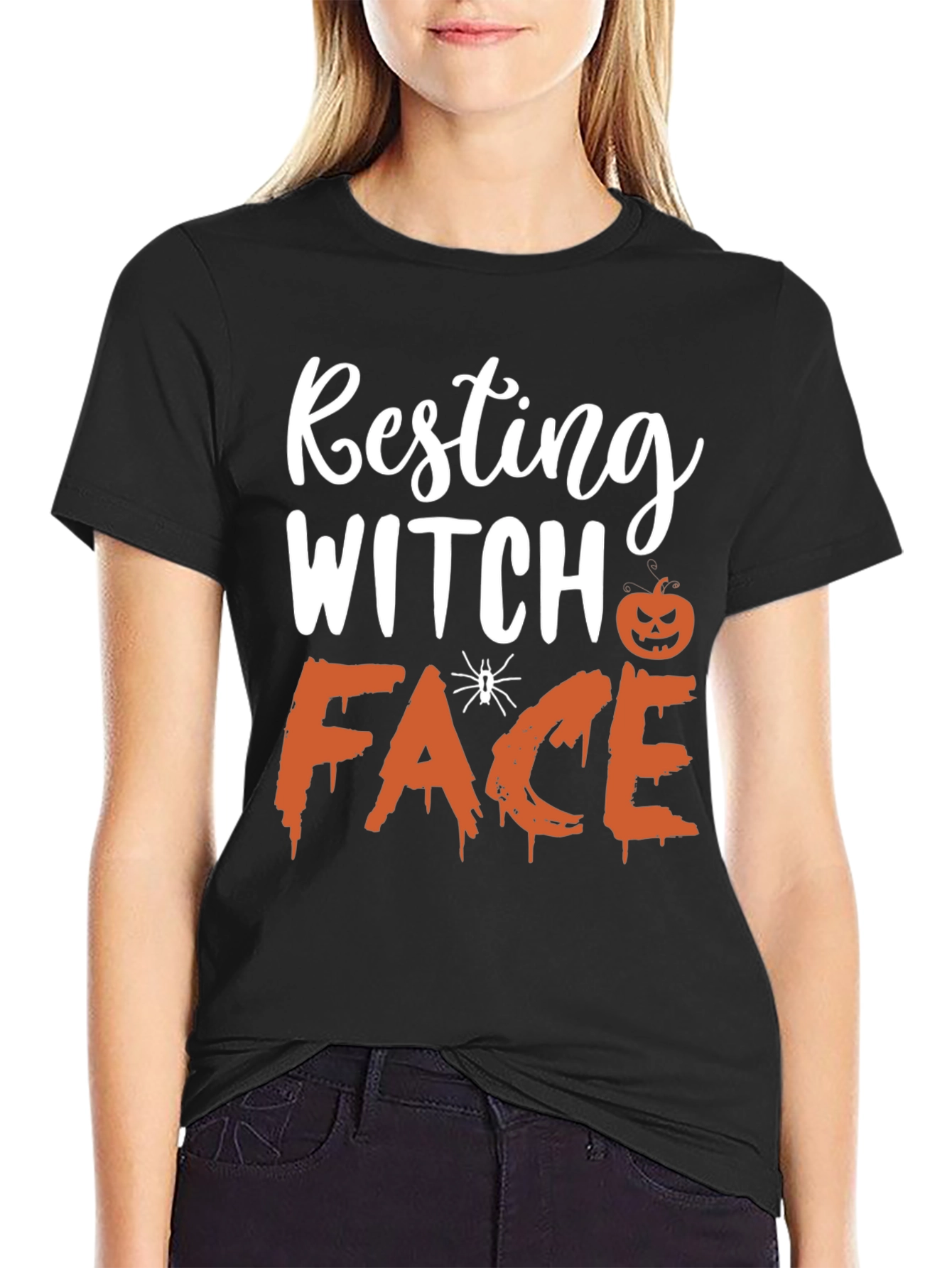 Resting Witch Face Halloween T-Shirt