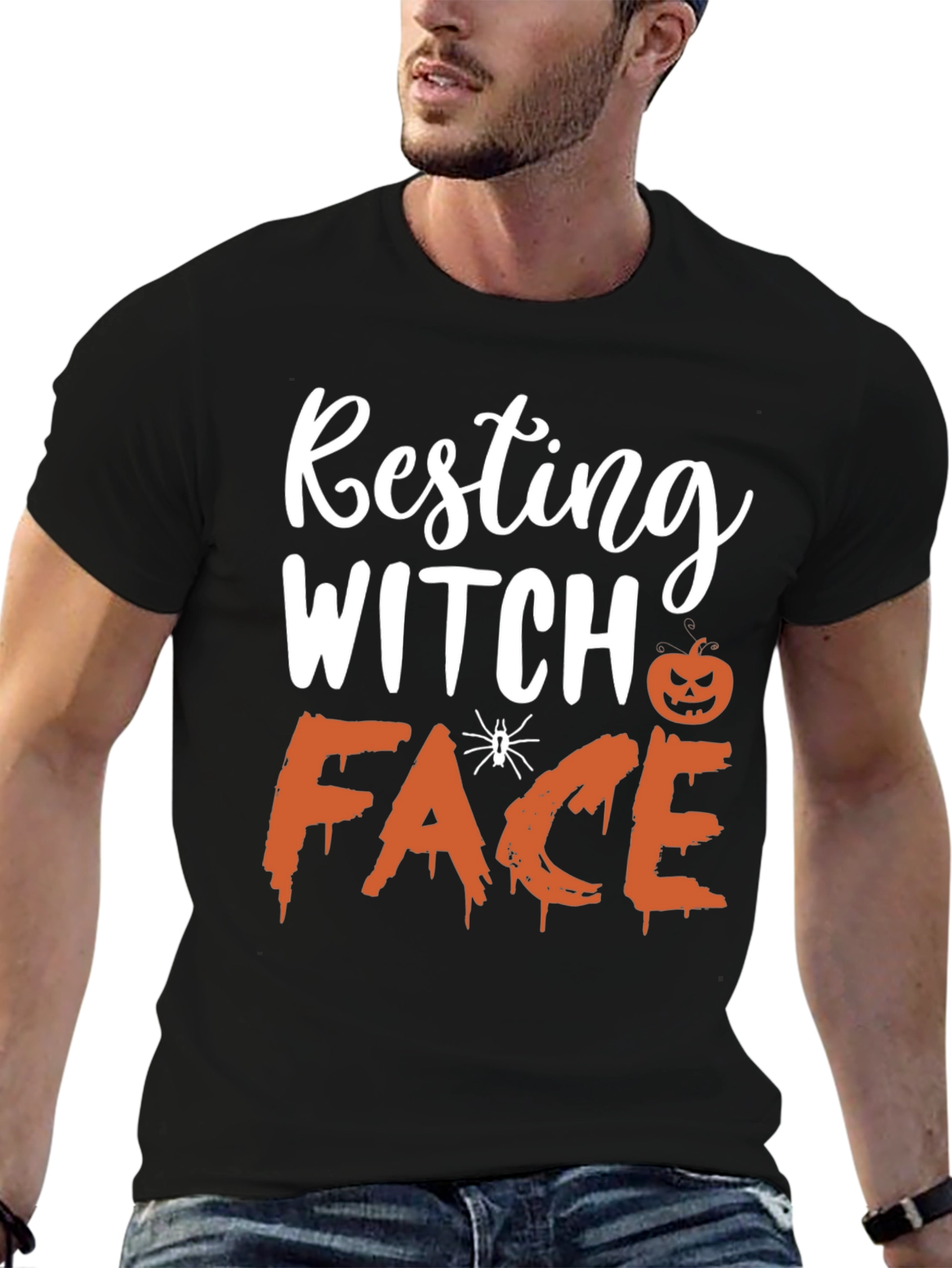 Resting Witch Face Halloween T-Shirt
