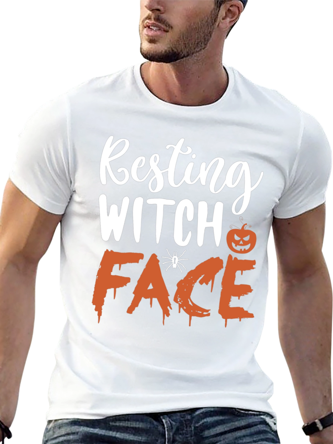 Resting Witch Face Halloween T-Shirt