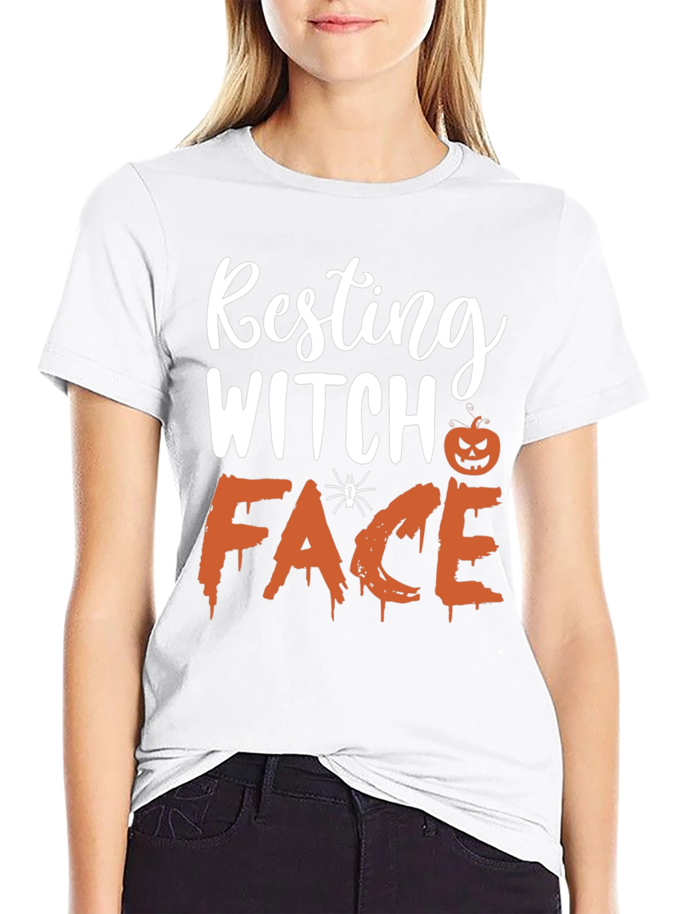 Resting Witch Face Halloween T-Shirt