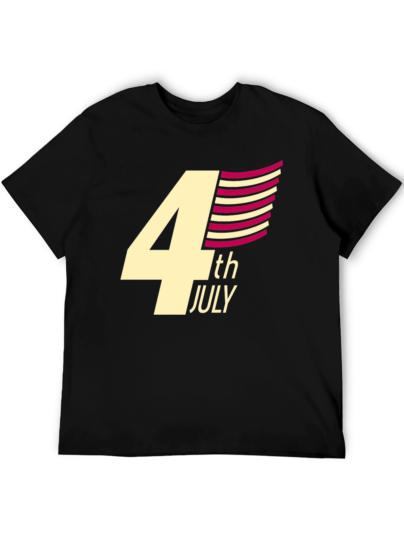 4th of July Graphic T-Shirt - Black