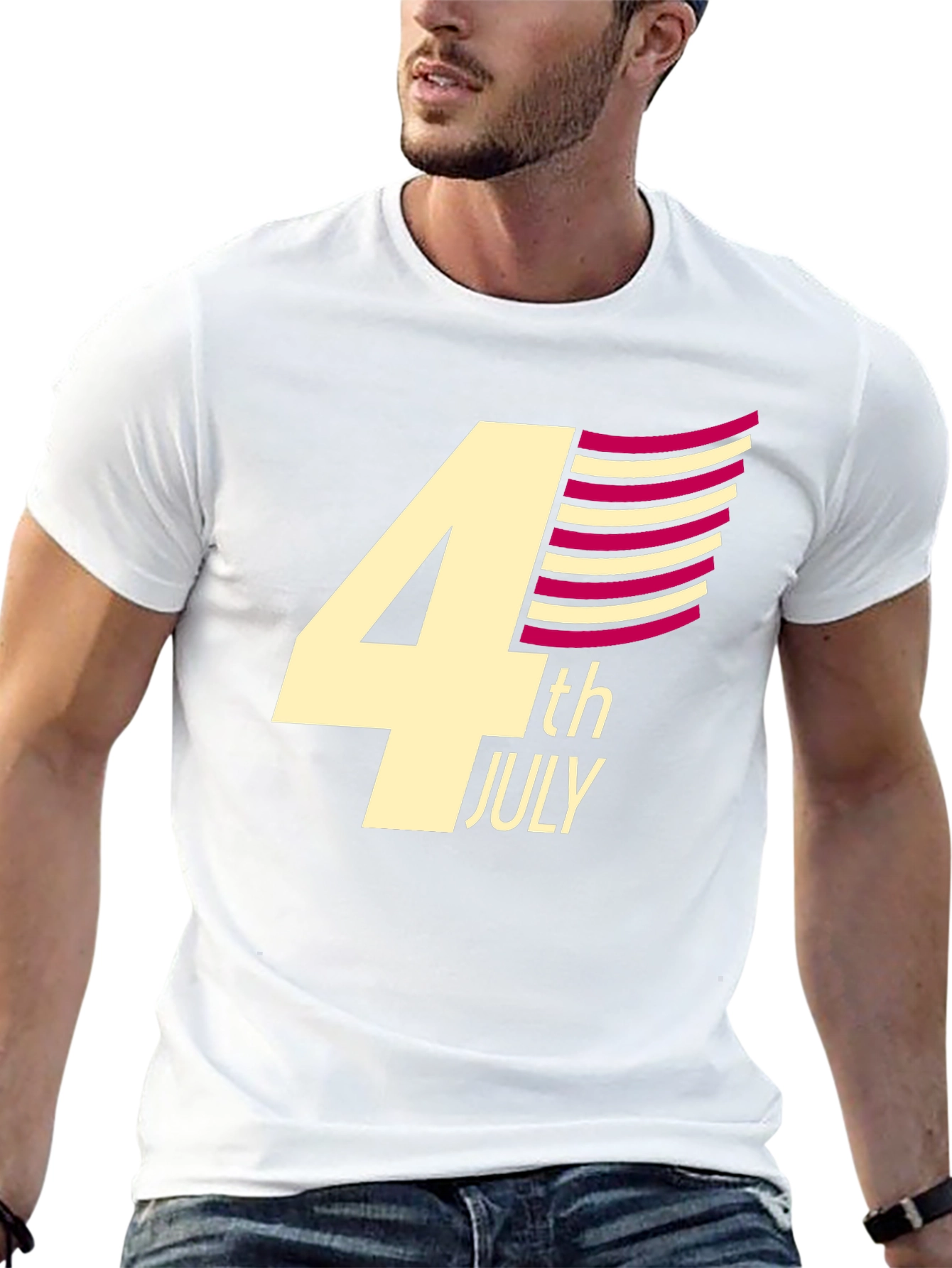 4th of July Graphic T-Shirt - Black