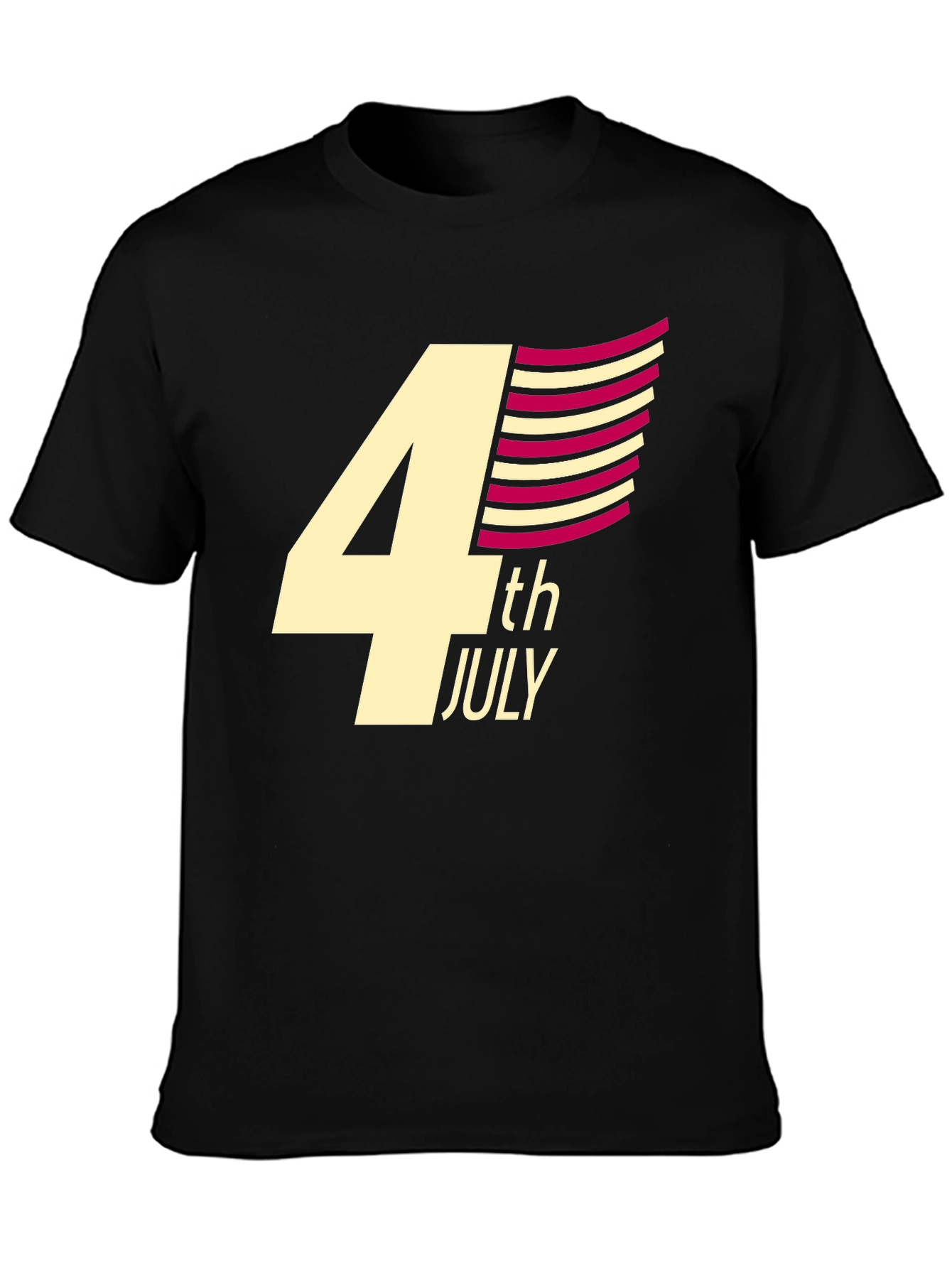 4th of July Graphic T-Shirt - Black