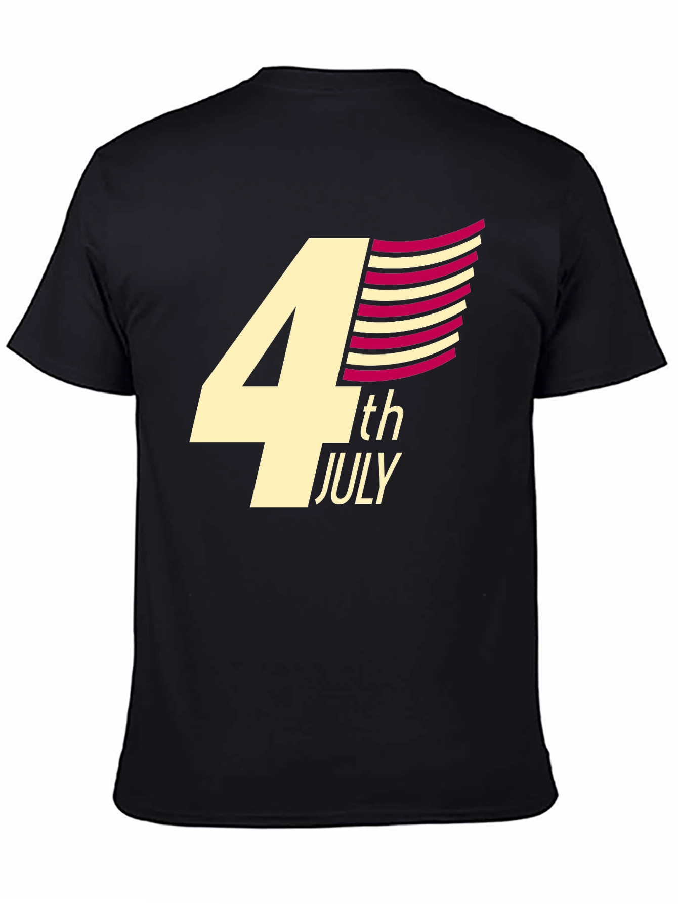 4th of July Graphic T-Shirt - Black
