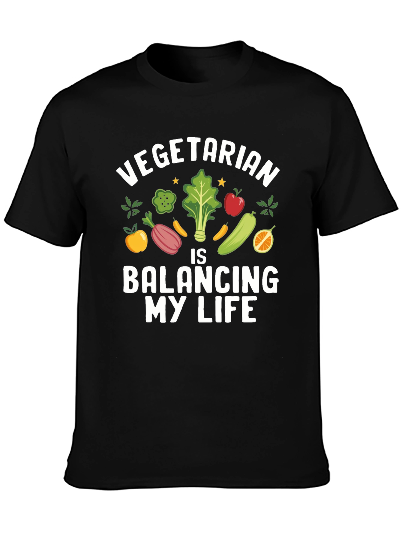 Vegetarian Balancing My Life Graphic Tee