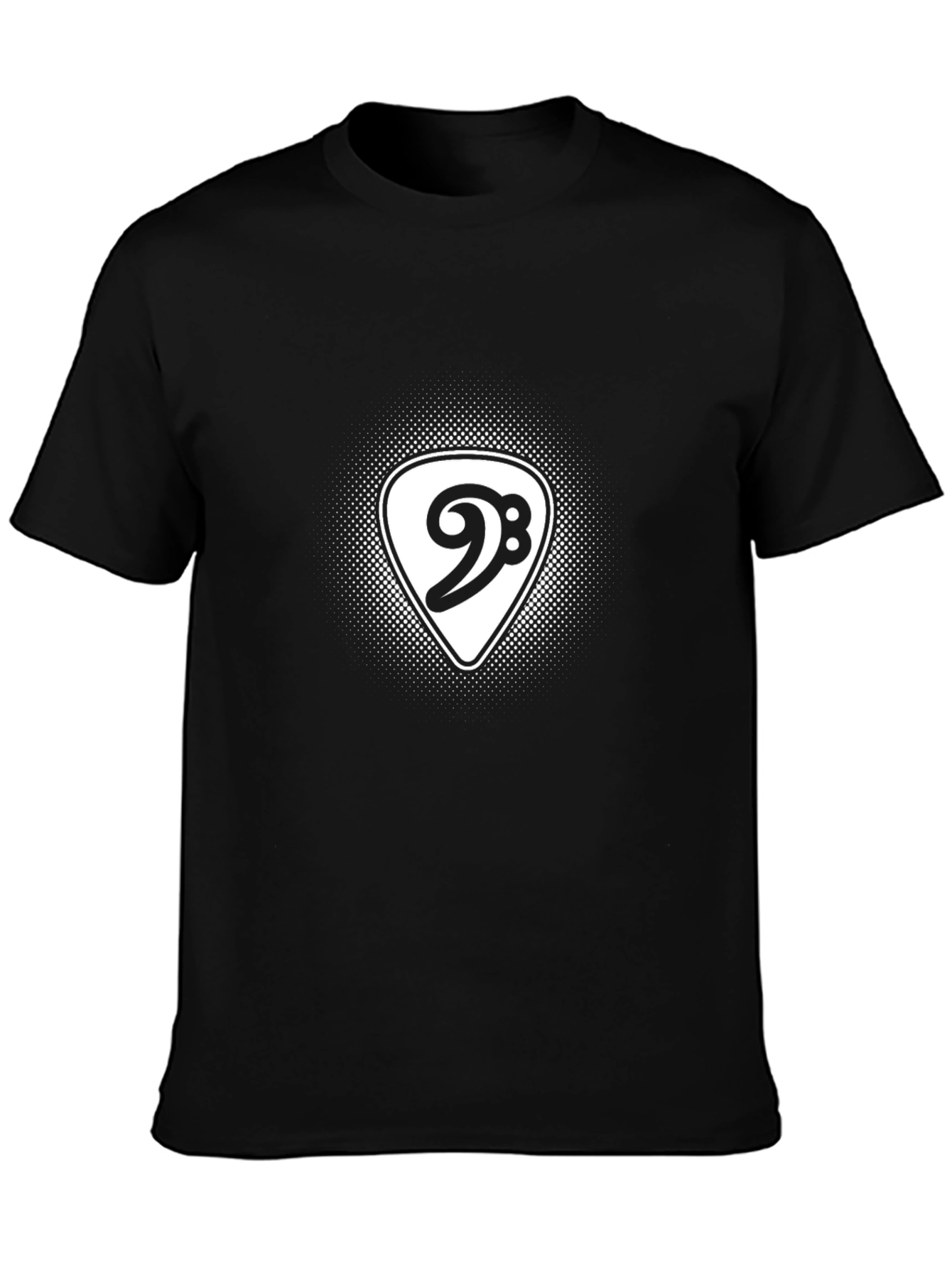Bass Clef Guitar Pick T-Shirt - Music Lover Tee