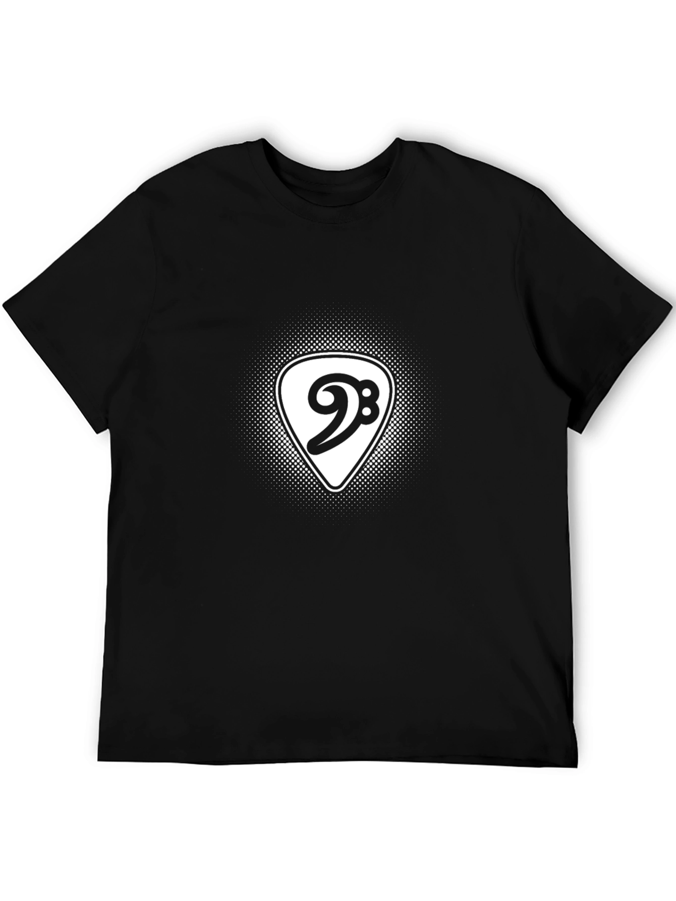 Bass Clef Guitar Pick T-Shirt - Music Lover Tee