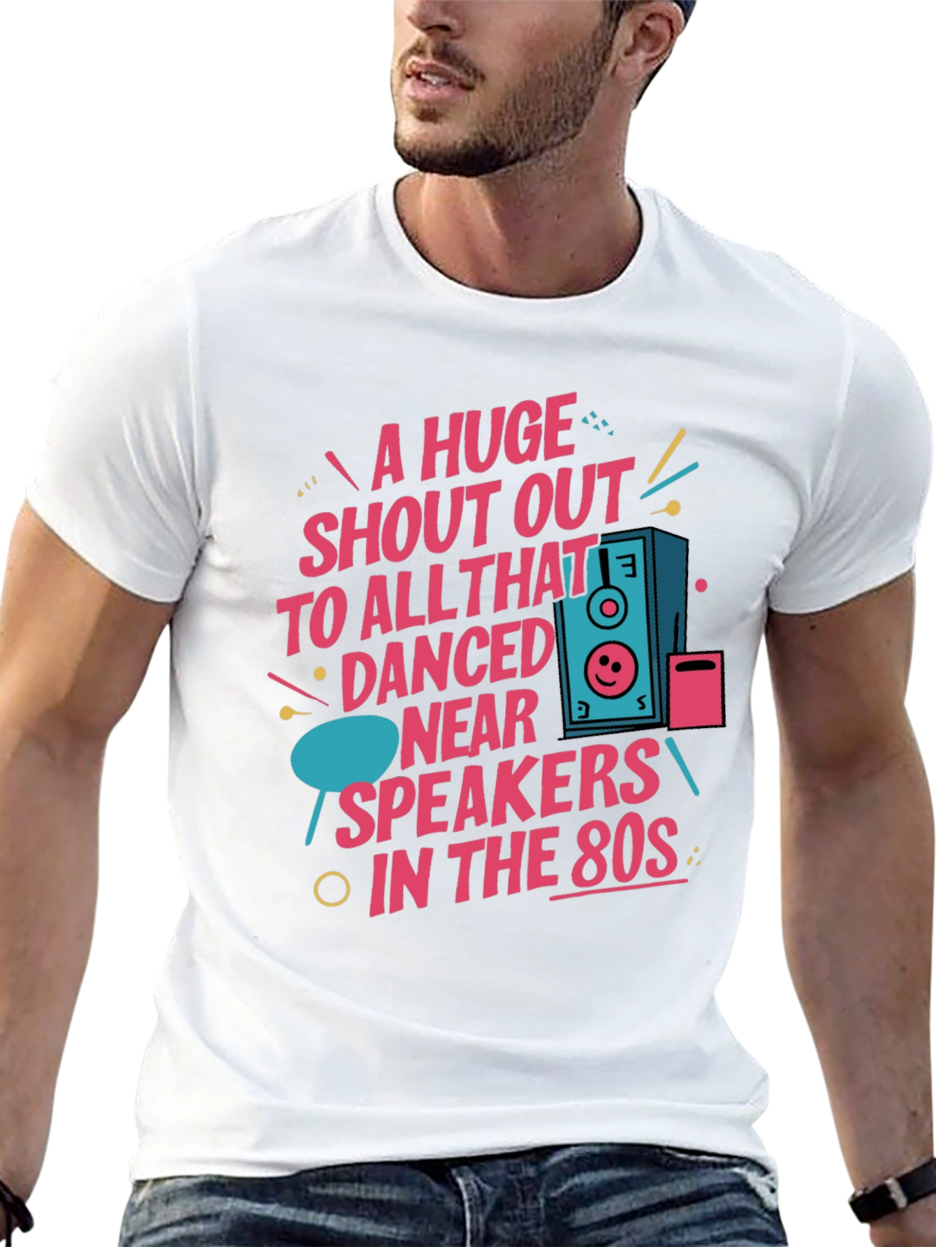 80s Style Graphic Tee - A Huge Shout Out!
