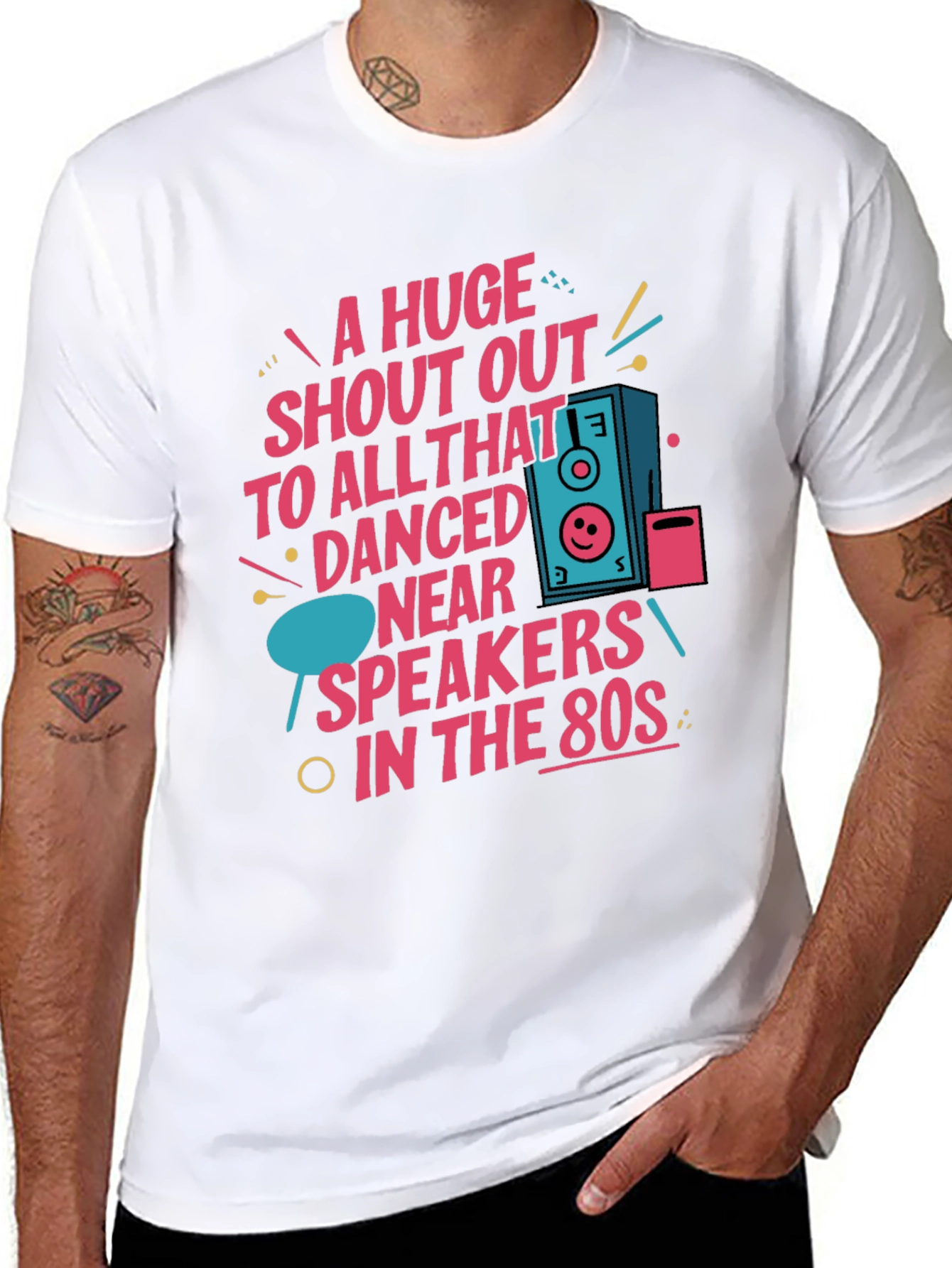 80s Style Graphic Tee - A Huge Shout Out!