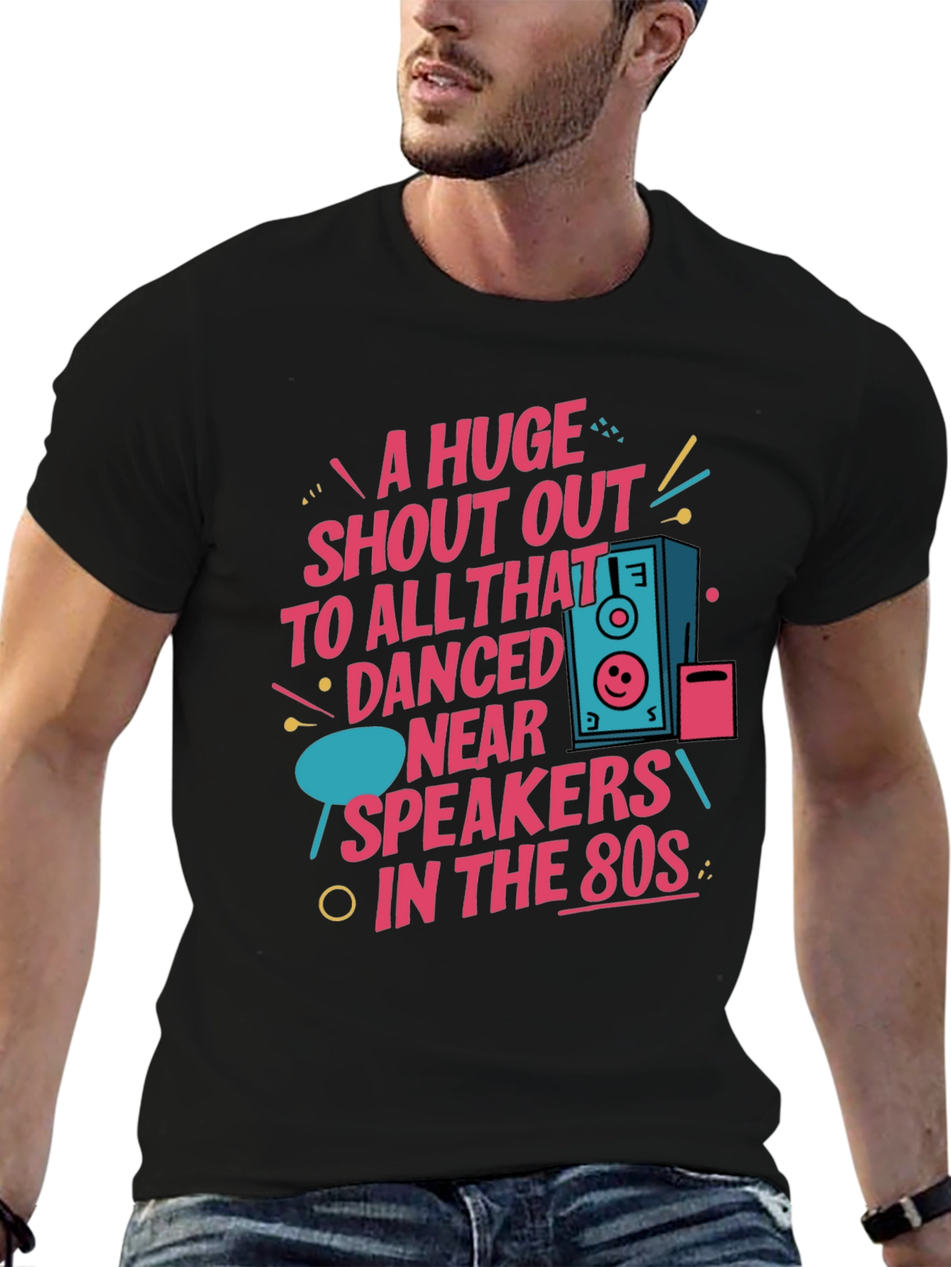 80s Style Graphic Tee - A Huge Shout Out!