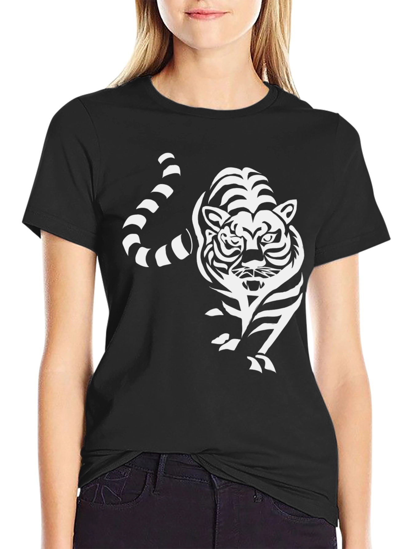 Tiger Graphic Tee - Cool Black T-Shirt