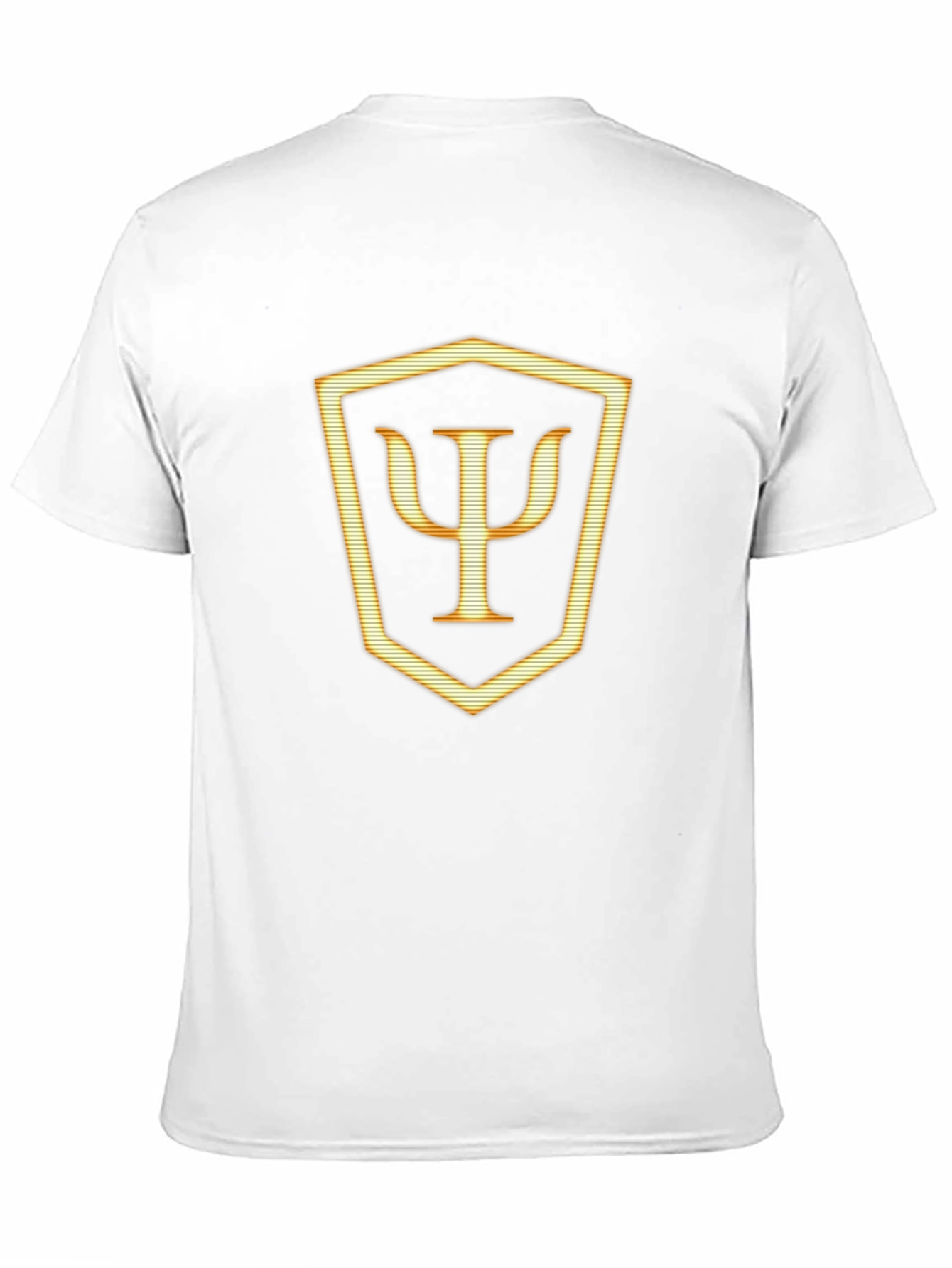 Psi Symbol Shield Graphic Tee - Black Cotton T-Shirt