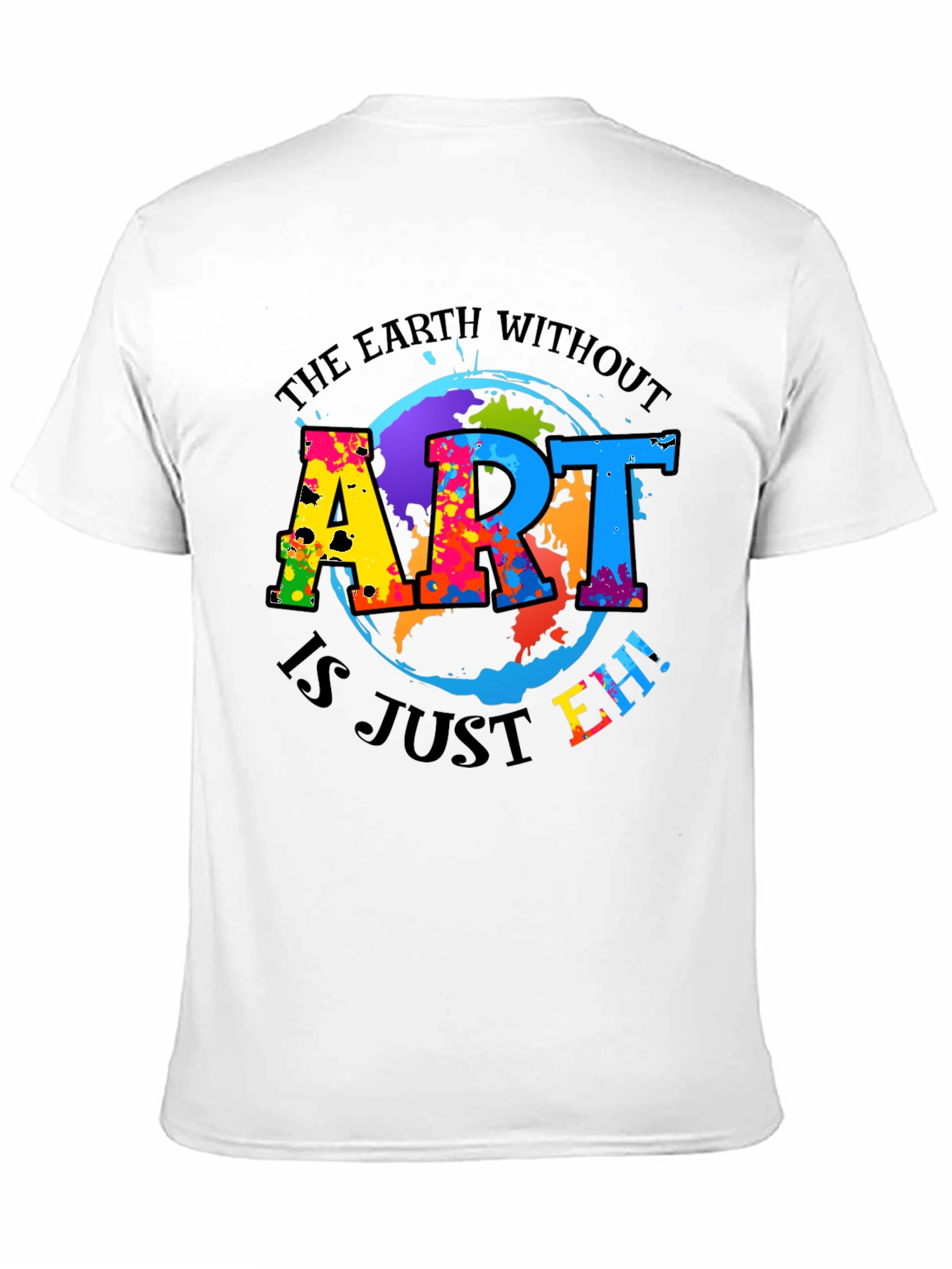 Art Is Just Eh! Black Graphic Tee