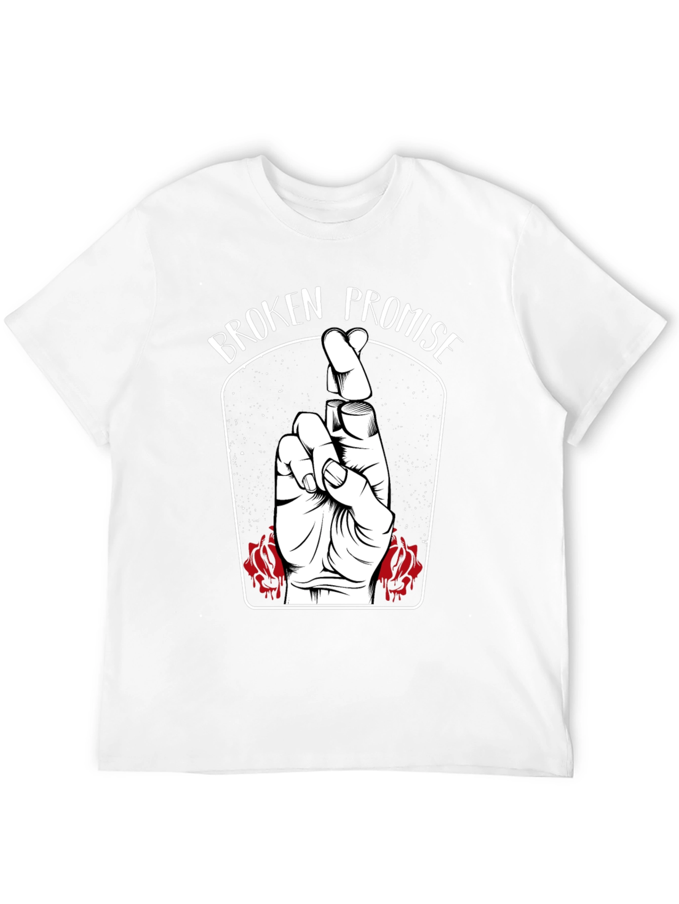 Broken Promise Graphic Print T-Shirt - Black