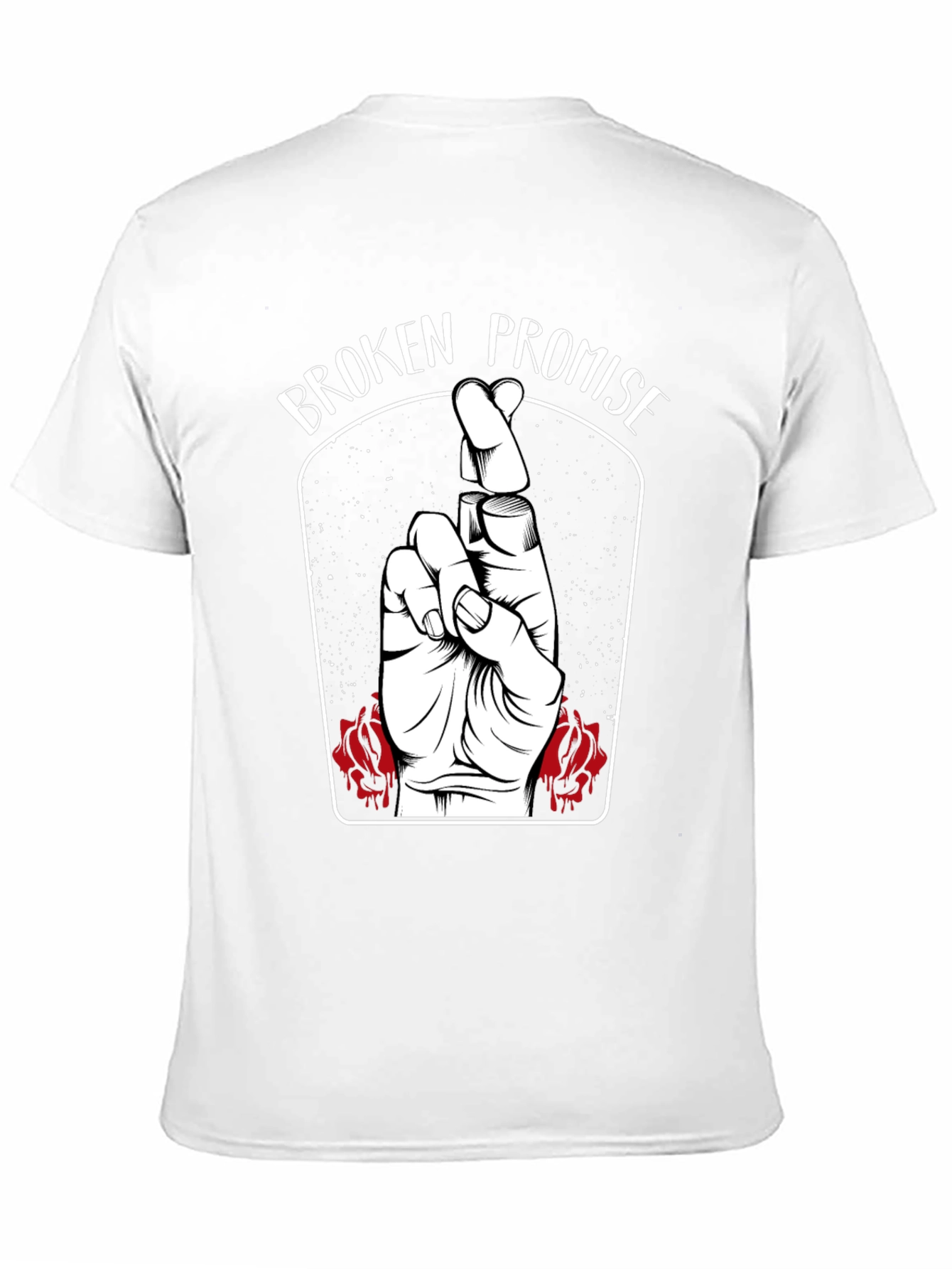 Broken Promise Graphic Print T-Shirt - Black