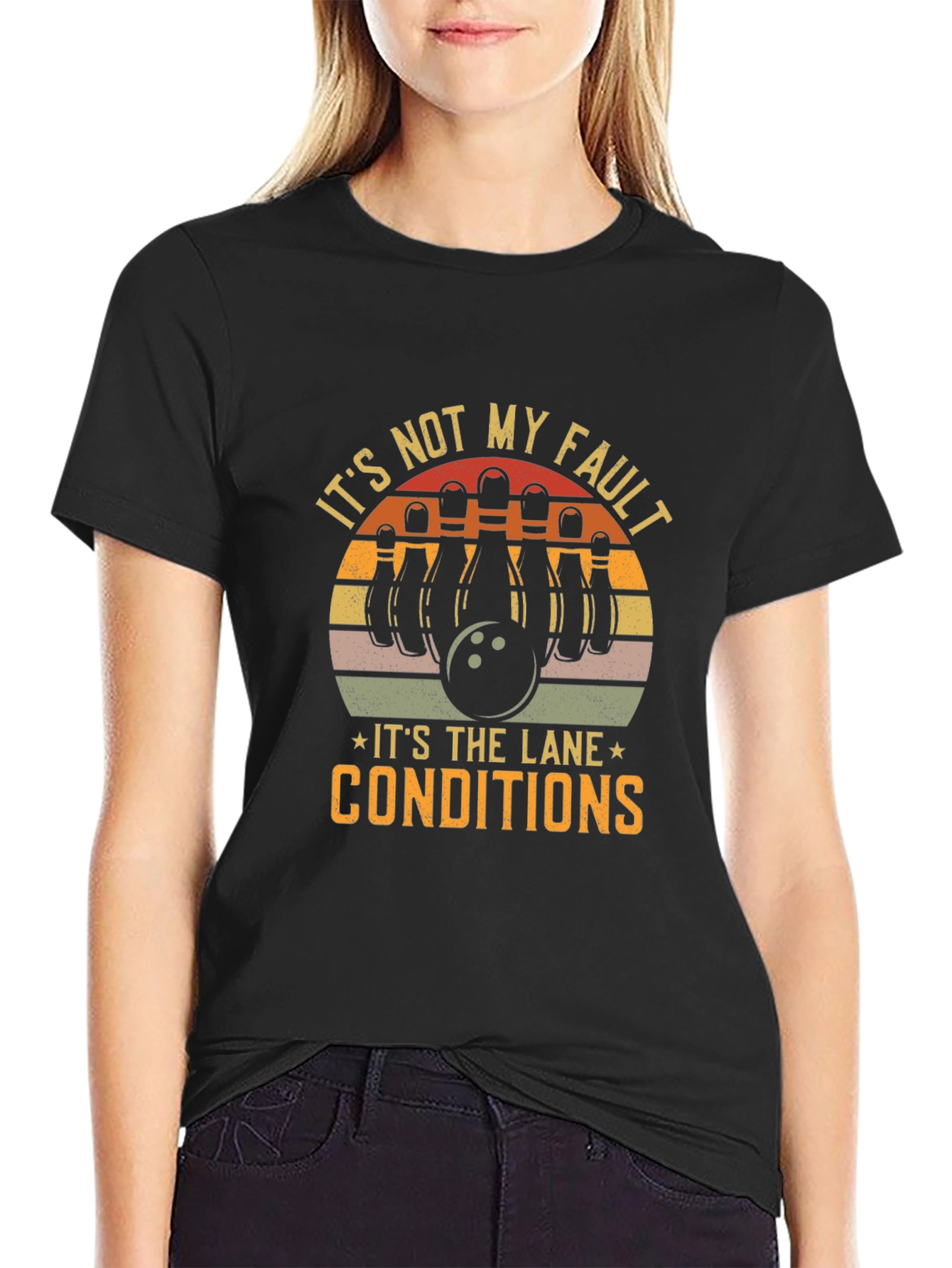 Bowling Humor T-Shirt - Lane Conditions Tee