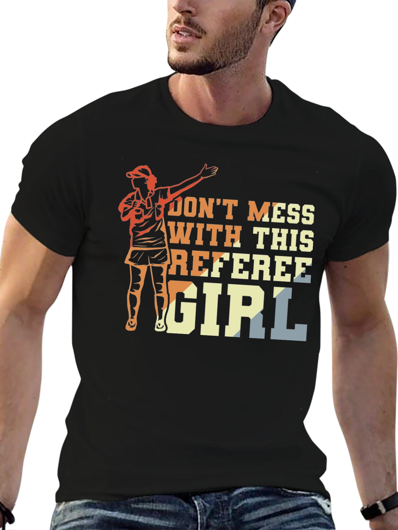 Referee Girl Graphic T-Shirt - Sporty Womans Tee