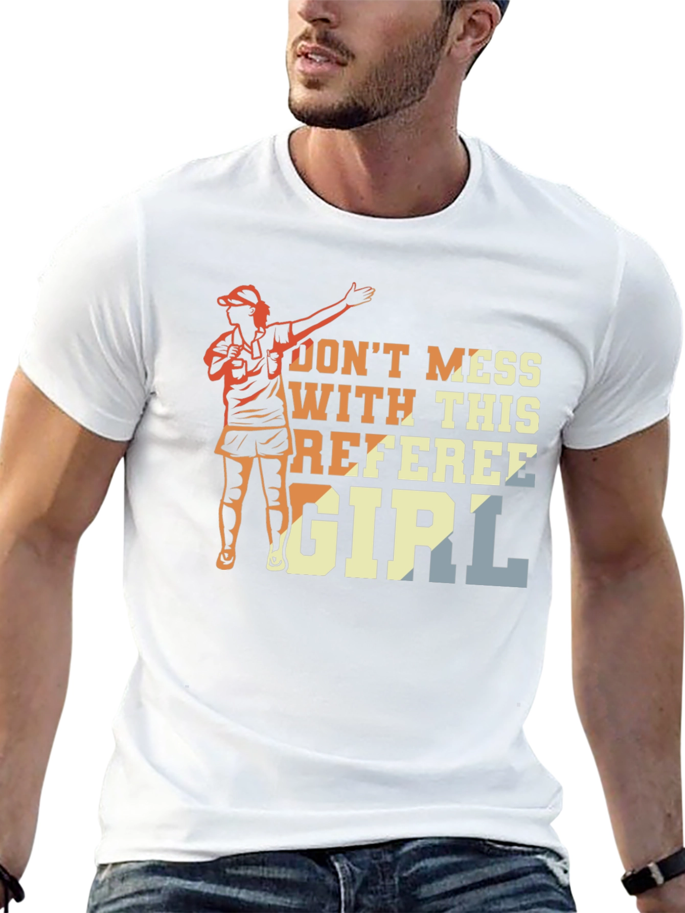 Referee Girl Graphic T-Shirt - Sporty Womans Tee