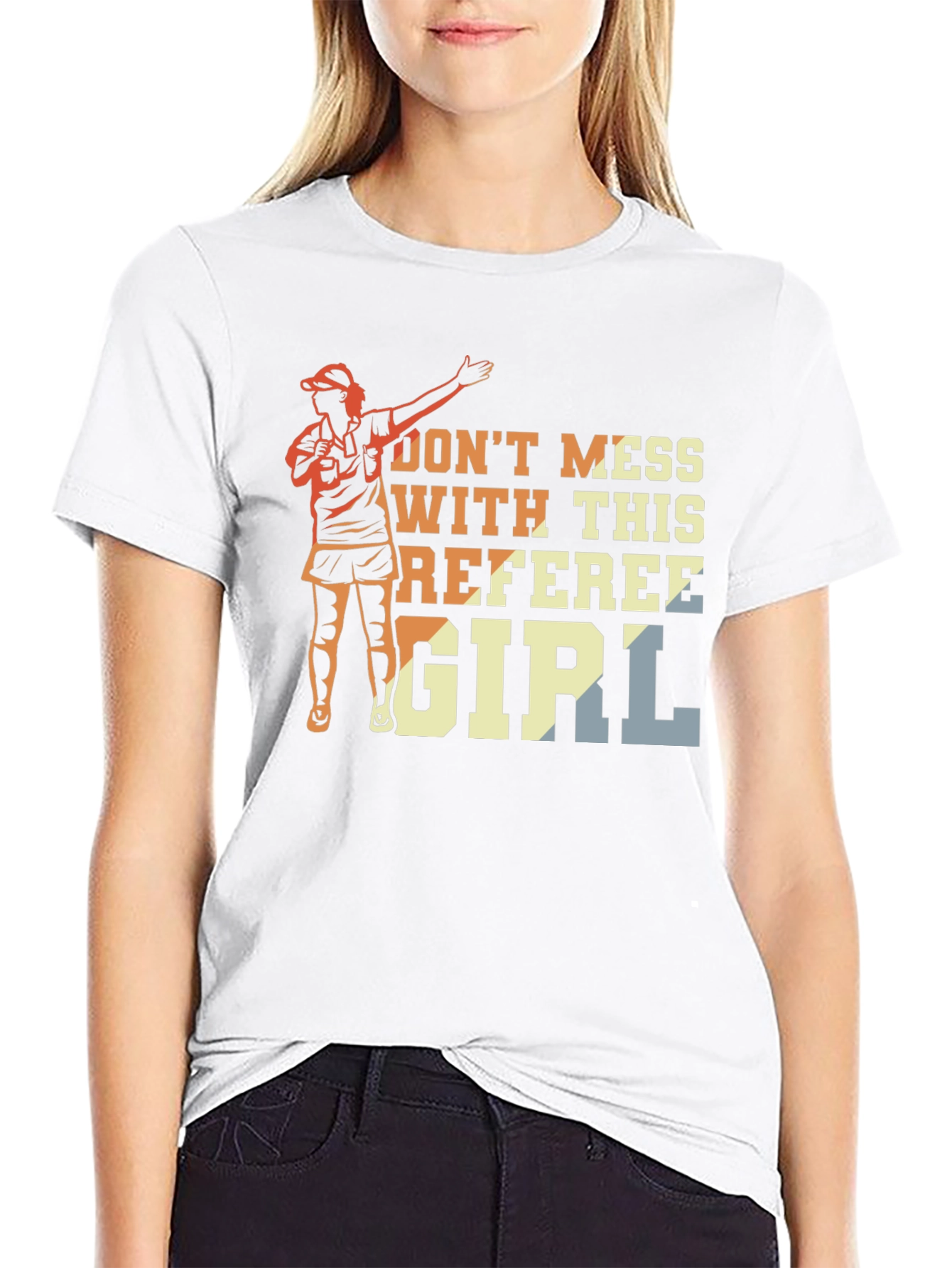 Referee Girl Graphic T-Shirt - Sporty Womans Tee