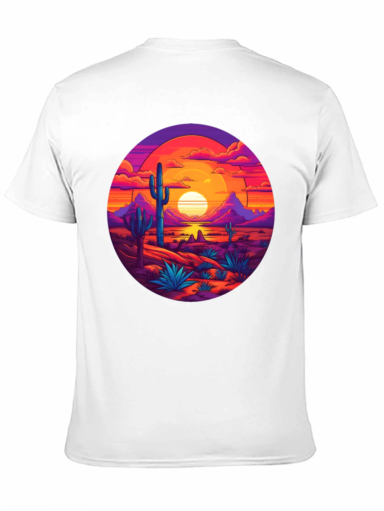 Desert Sunset Graphic Tee - Mens Black T-Shirt