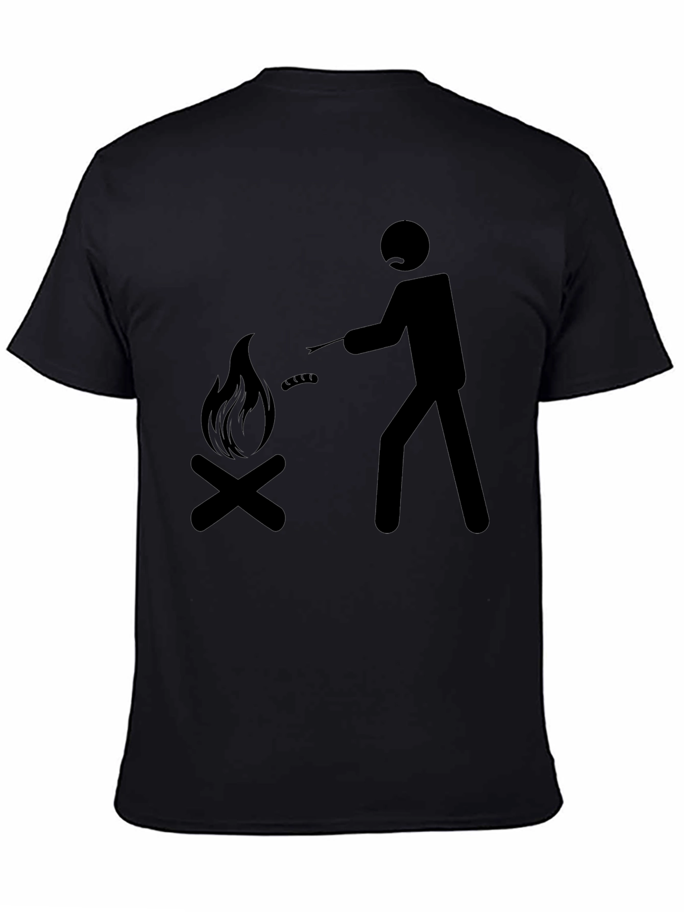 Campfire Cookout Tee - Black Graphic T-Shirt
