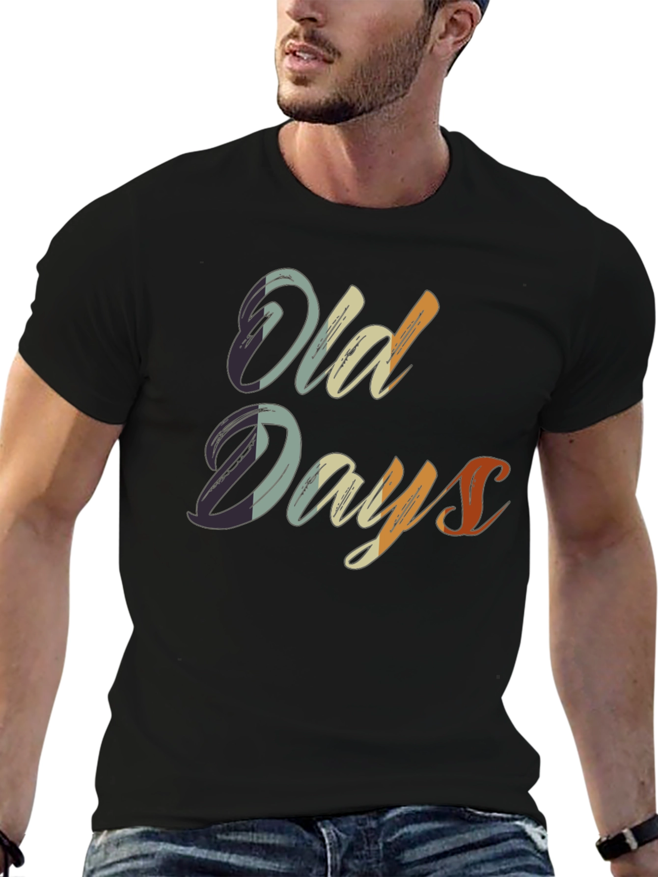 Retro Old Days Graphic T-Shirt
