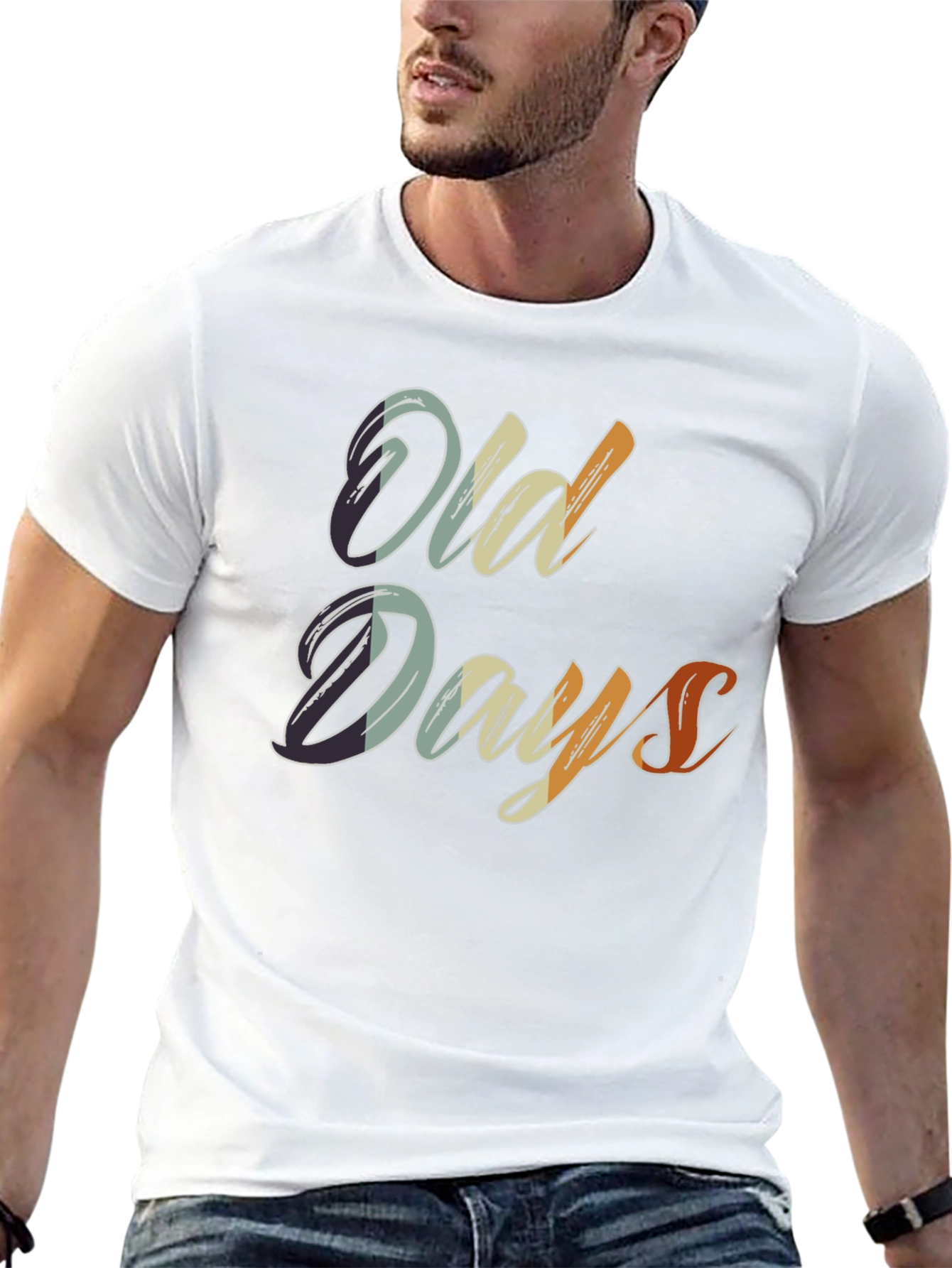 Retro Old Days Graphic T-Shirt