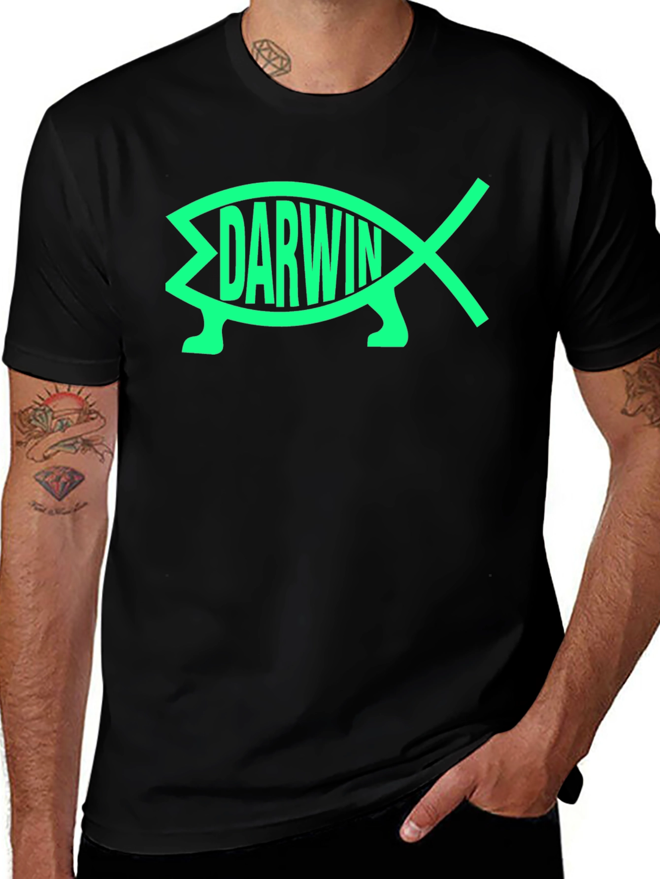 Darwin Fish Tee - Evolution Atheist T-Shirt