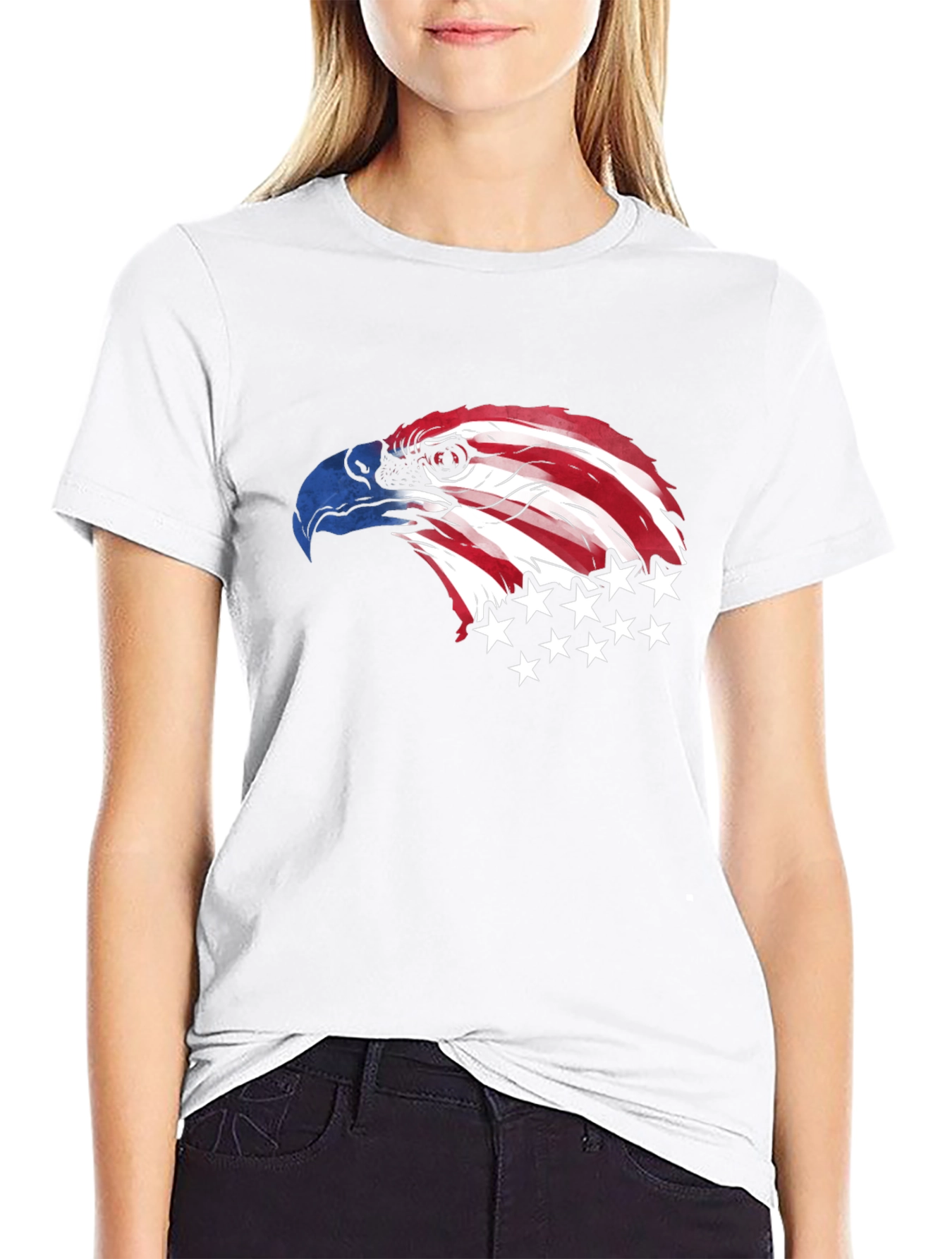 American Eagle Graphic Print Black T-Shirt
