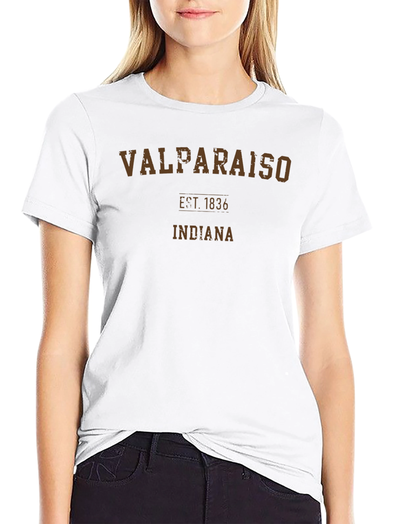 Valparaiso Indiana Est. 1836 Black T-Shirt