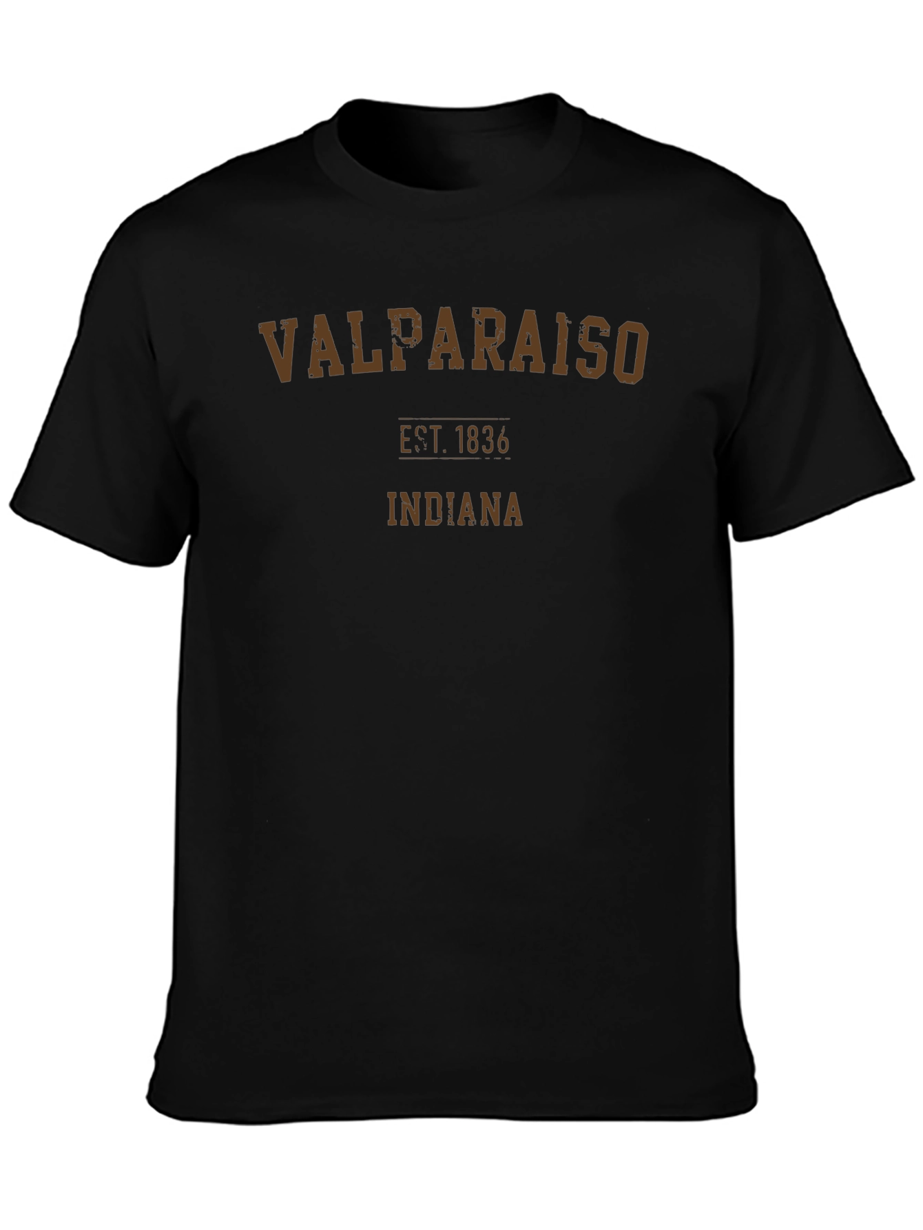 Valparaiso Indiana Est. 1836 Black T-Shirt