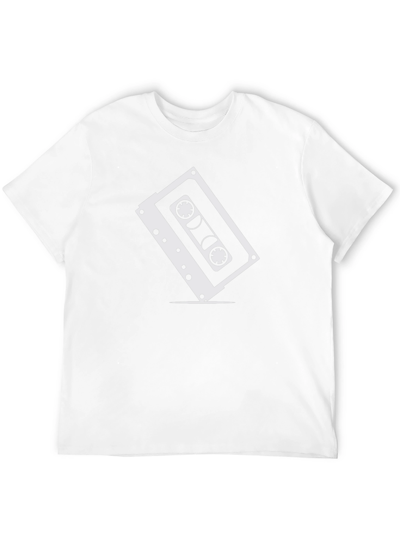 Retro Cassette Tape Graphic Tee - Classic Black Shirt