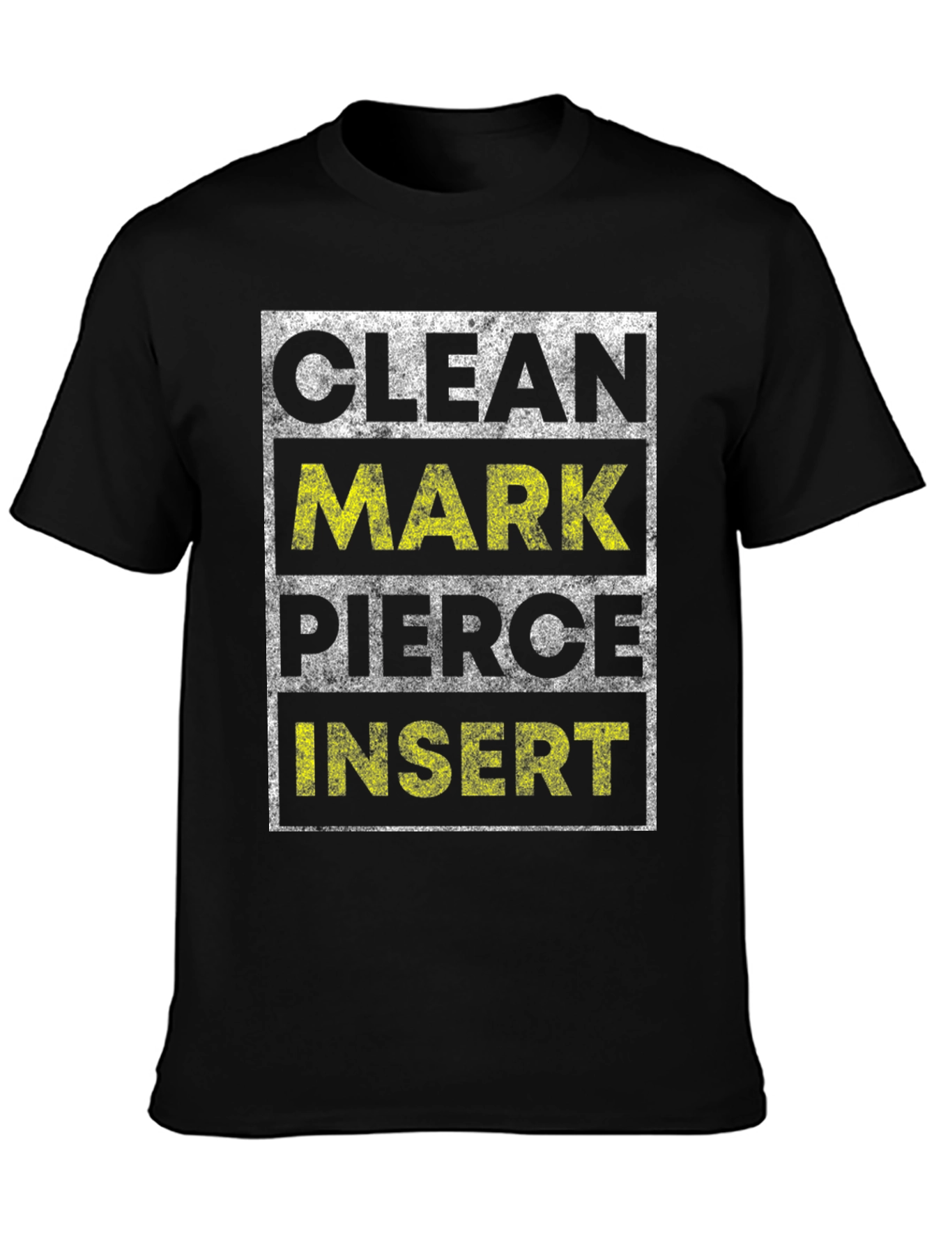 Clean Mark Pierce Insert Graphic Tee