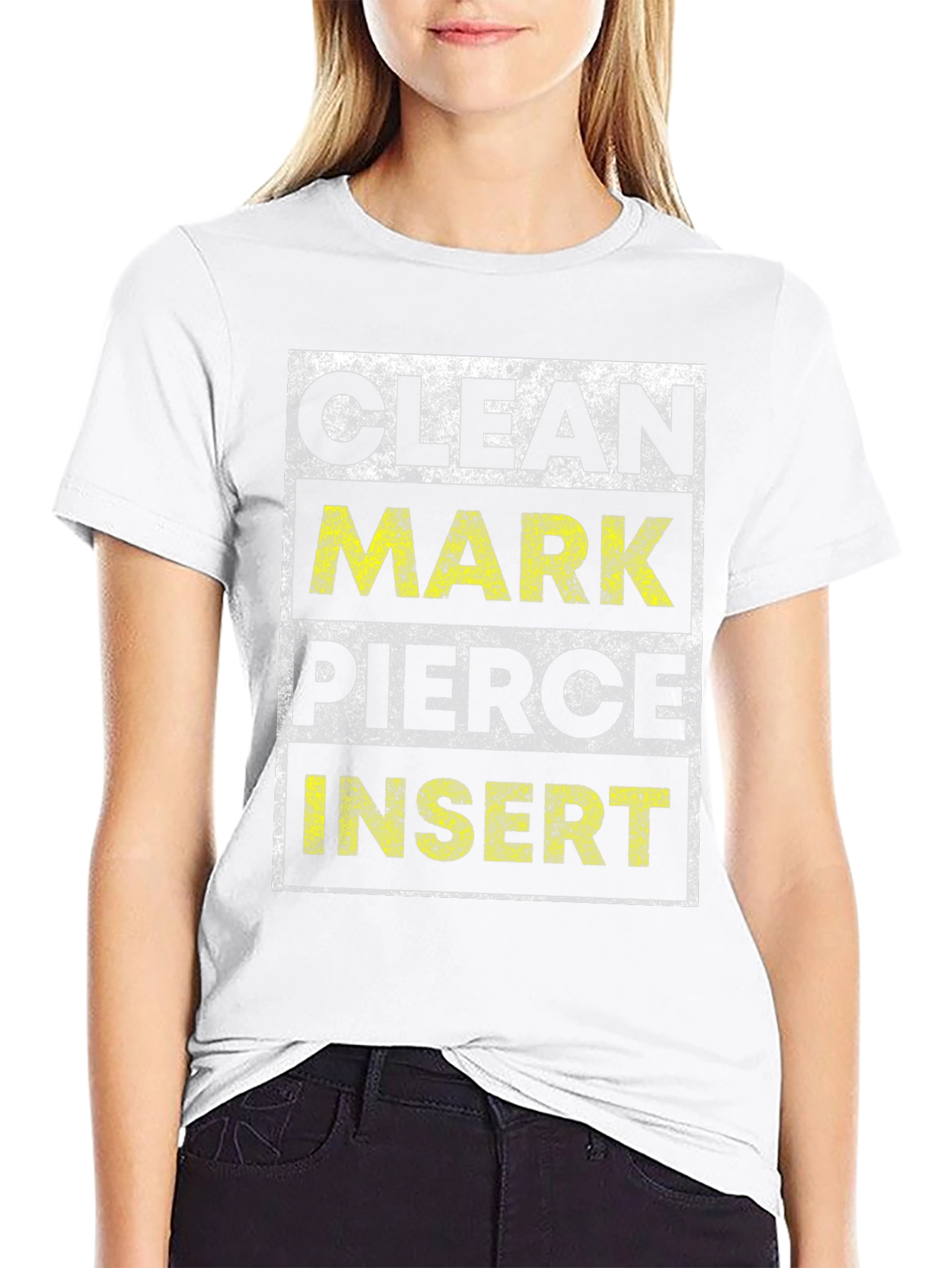 Clean Mark Pierce Insert Graphic Tee