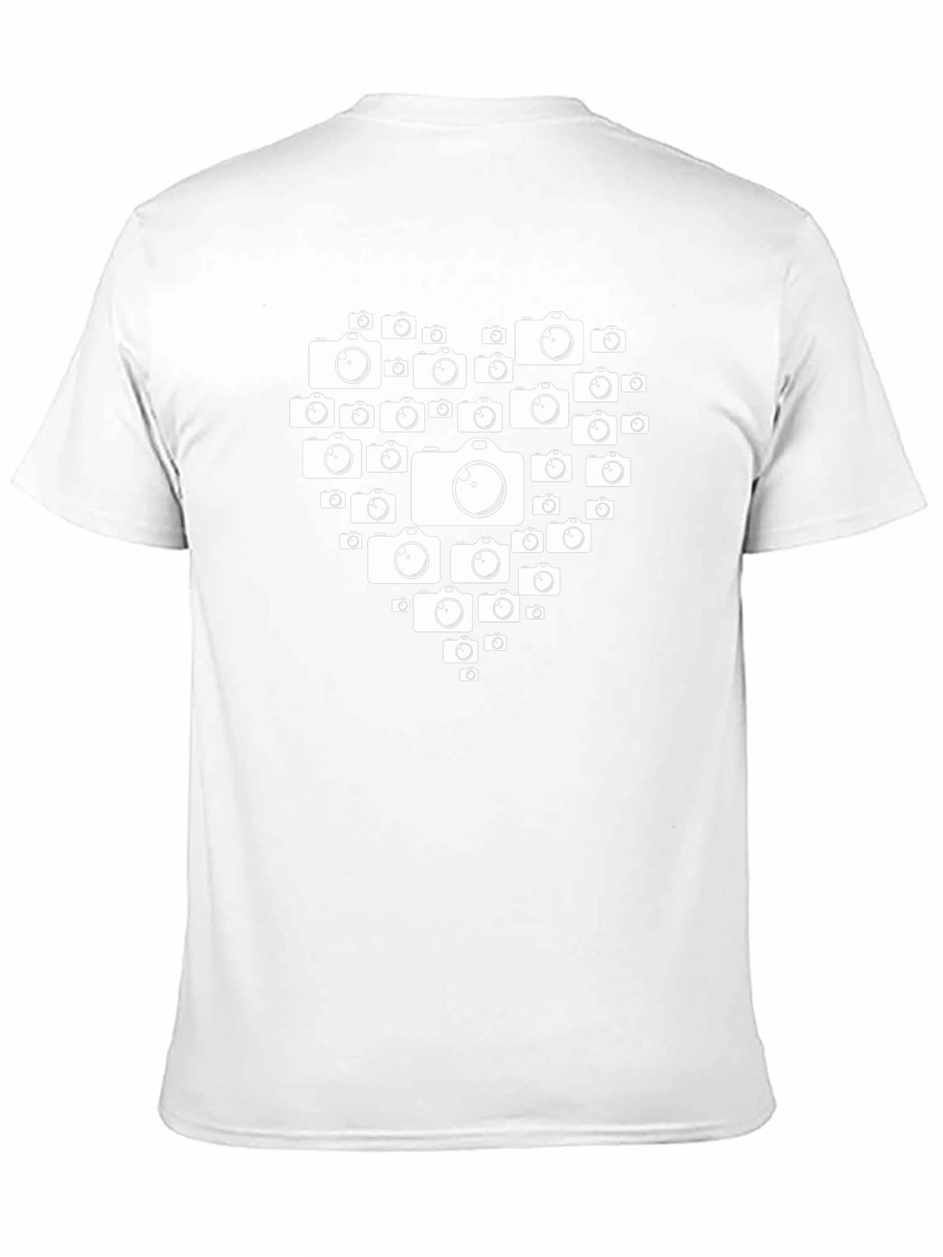 Camera Heart Graphic Black T-Shirt