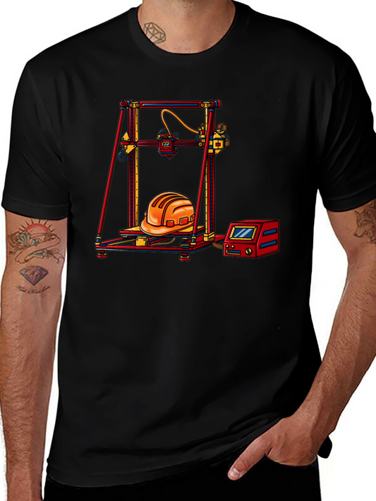 3D Printing Hard Hat Graphic Tee