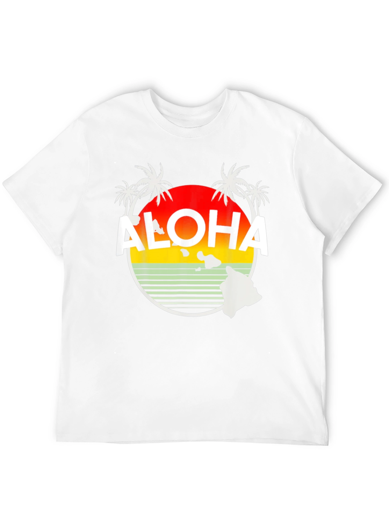 Aloha Hawaii Island Sunset Graphic T-Shirt