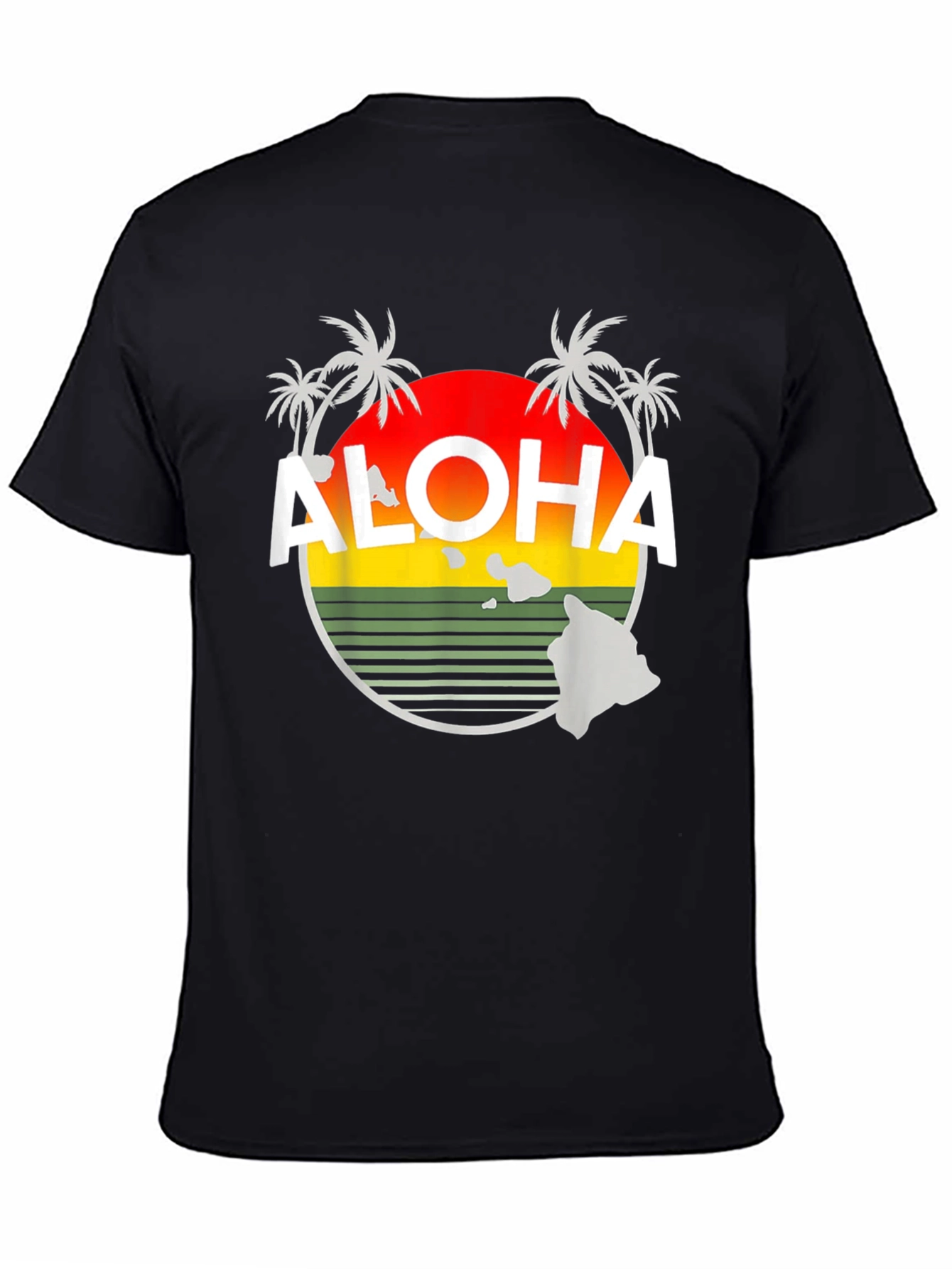 Aloha Hawaii Island Sunset Graphic T-Shirt