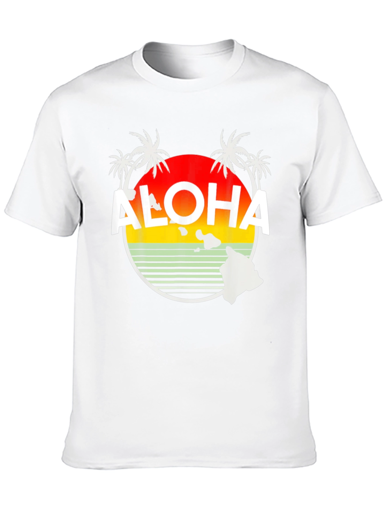 Aloha Hawaii Island Sunset Graphic T-Shirt